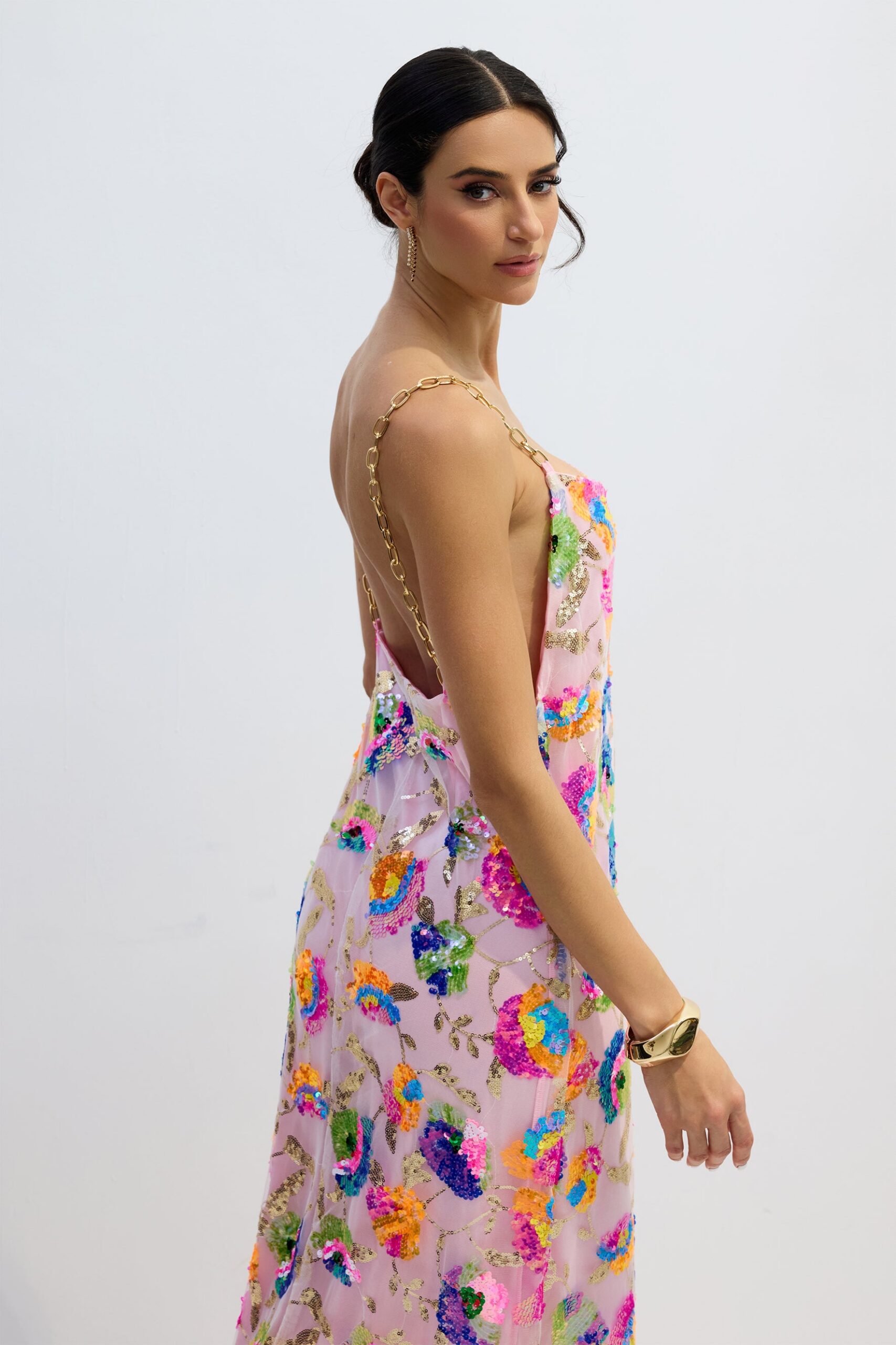 FANNY BACKLESS SEQUIN MAXI DRESS FOR PARTY