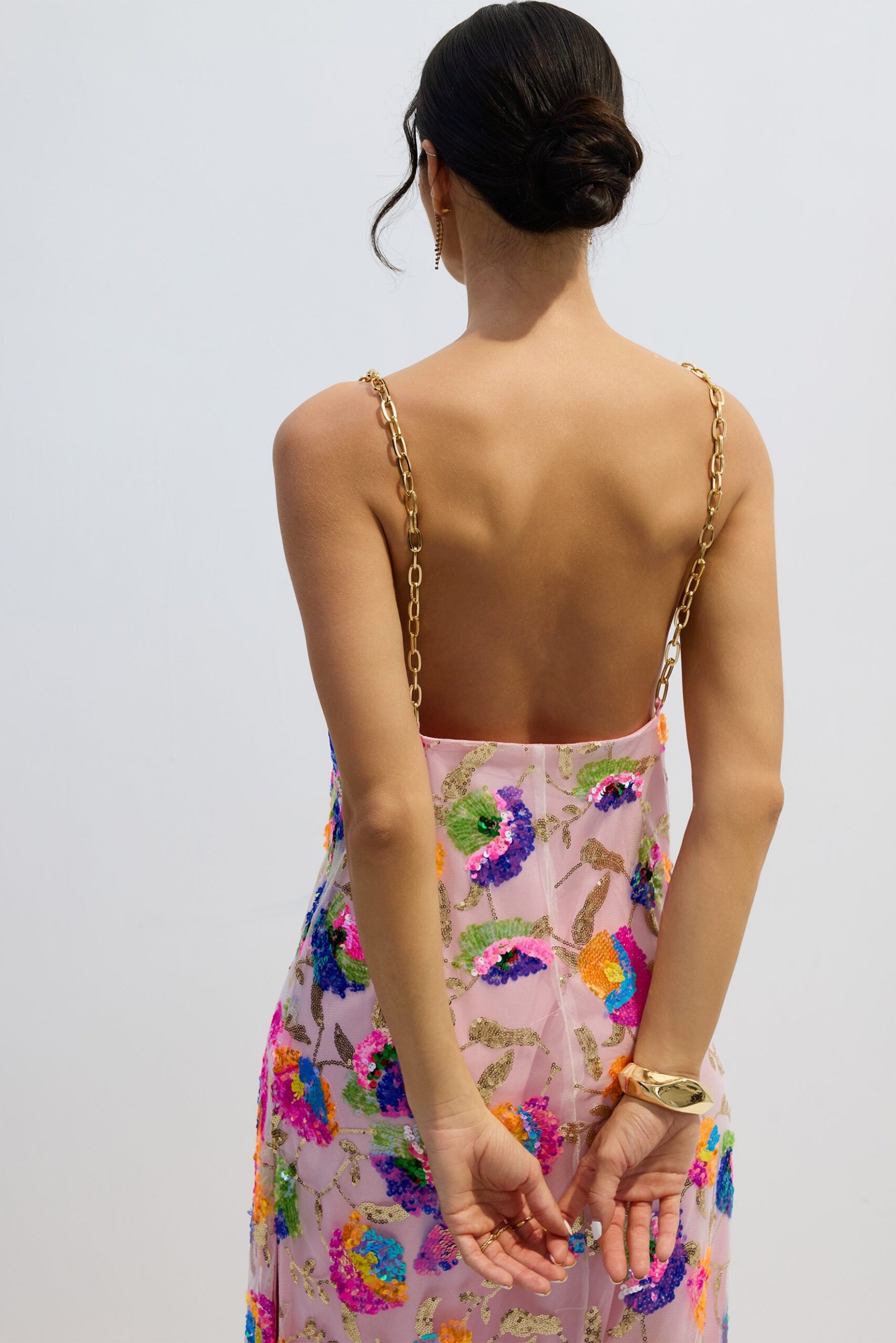 FANNY BACKLESS SEQUIN MAXI DRESS FOR PARTY