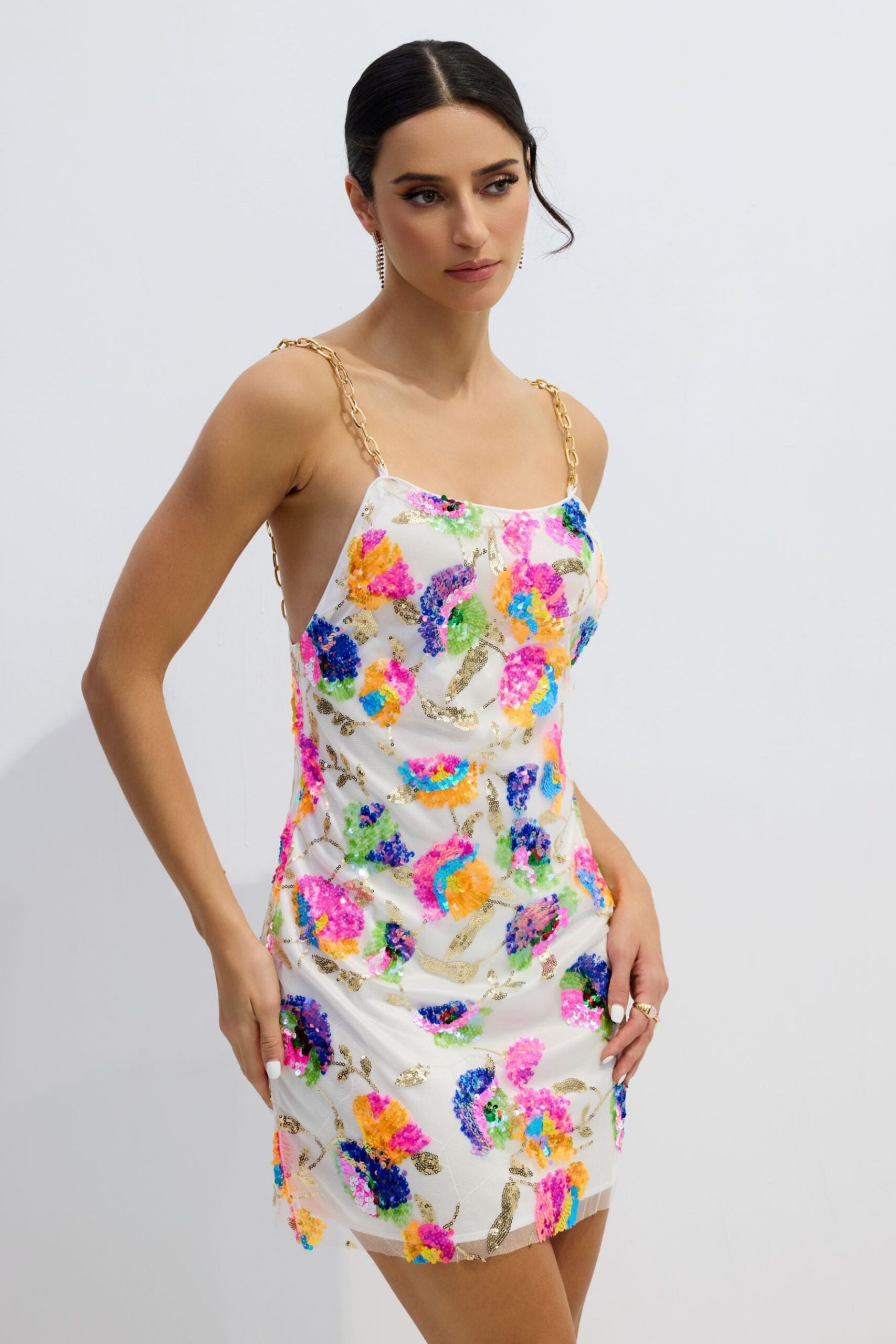 FANNY SEQUIN BACKLESS MINI DRESS FOR PARTY NIGHT