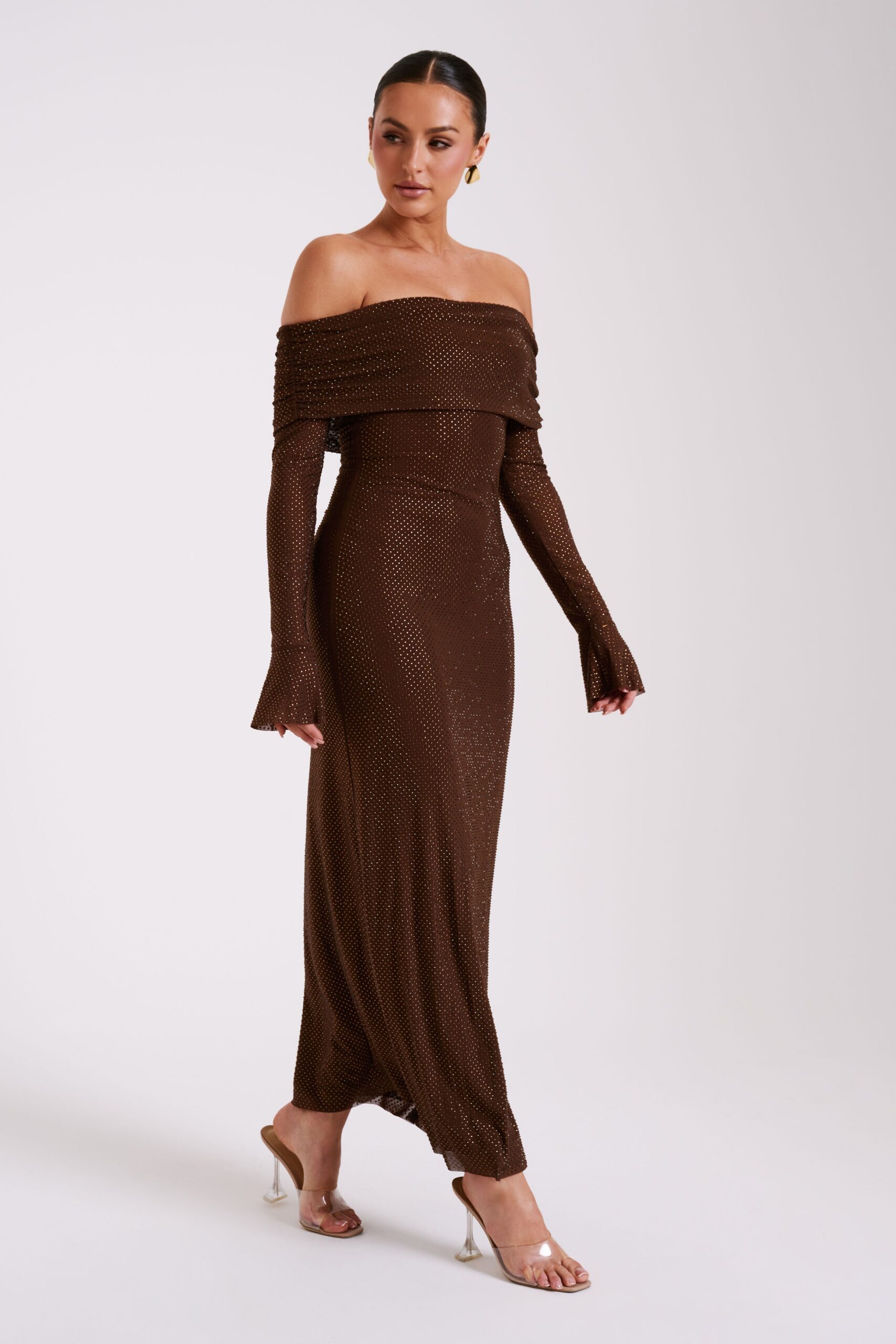 MESHKI_ECOM_LAMAISON_DROP0102_OCT23_DAY02_KATIE-S44_032_60f68d6d-579c-49fb-ac41-696e75c901ae SHIMMERY OFF-SHOULDER SEQUIN MAXI DRESS FOR PARTIES