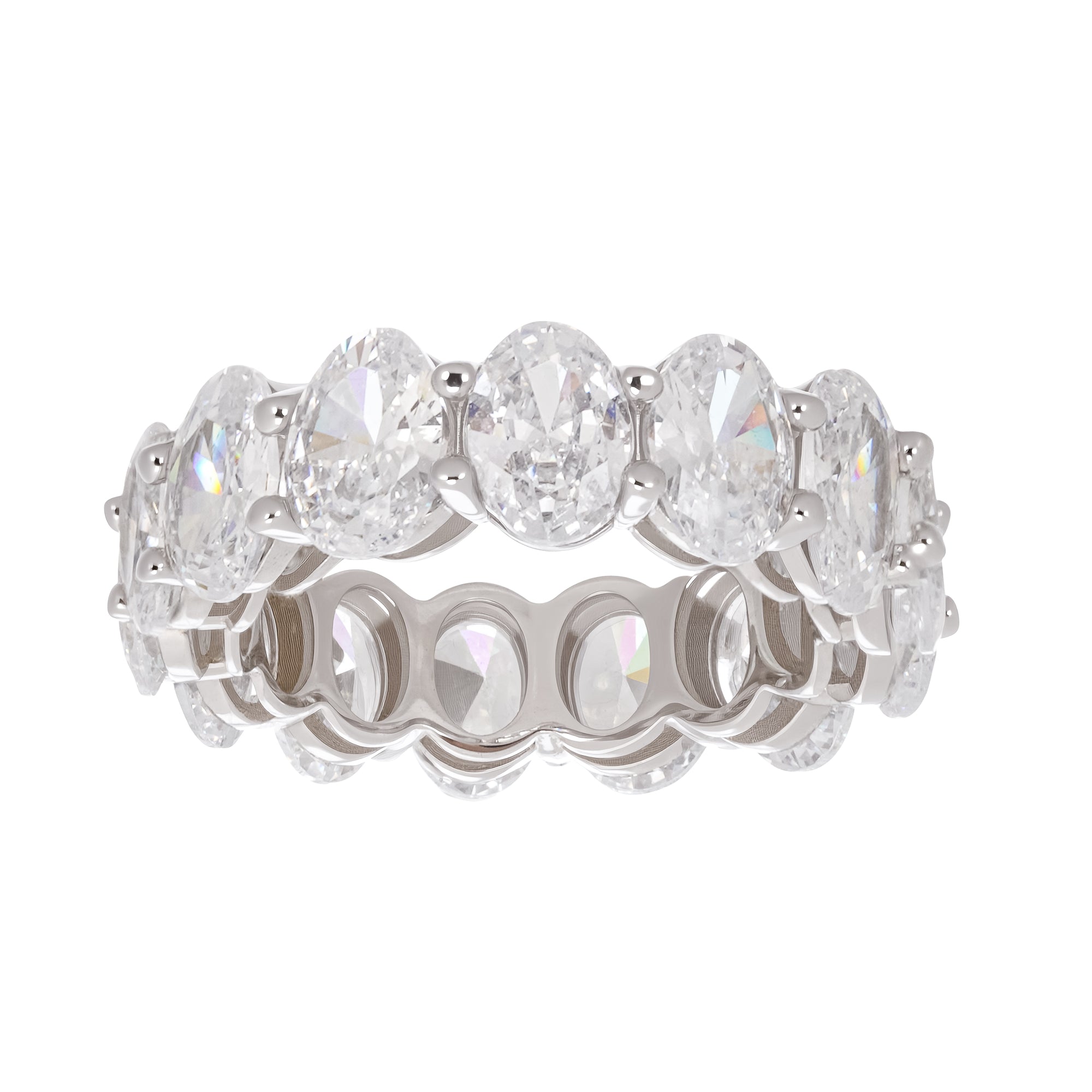 DRAPED OVAL GEMSTONE SILVER RING