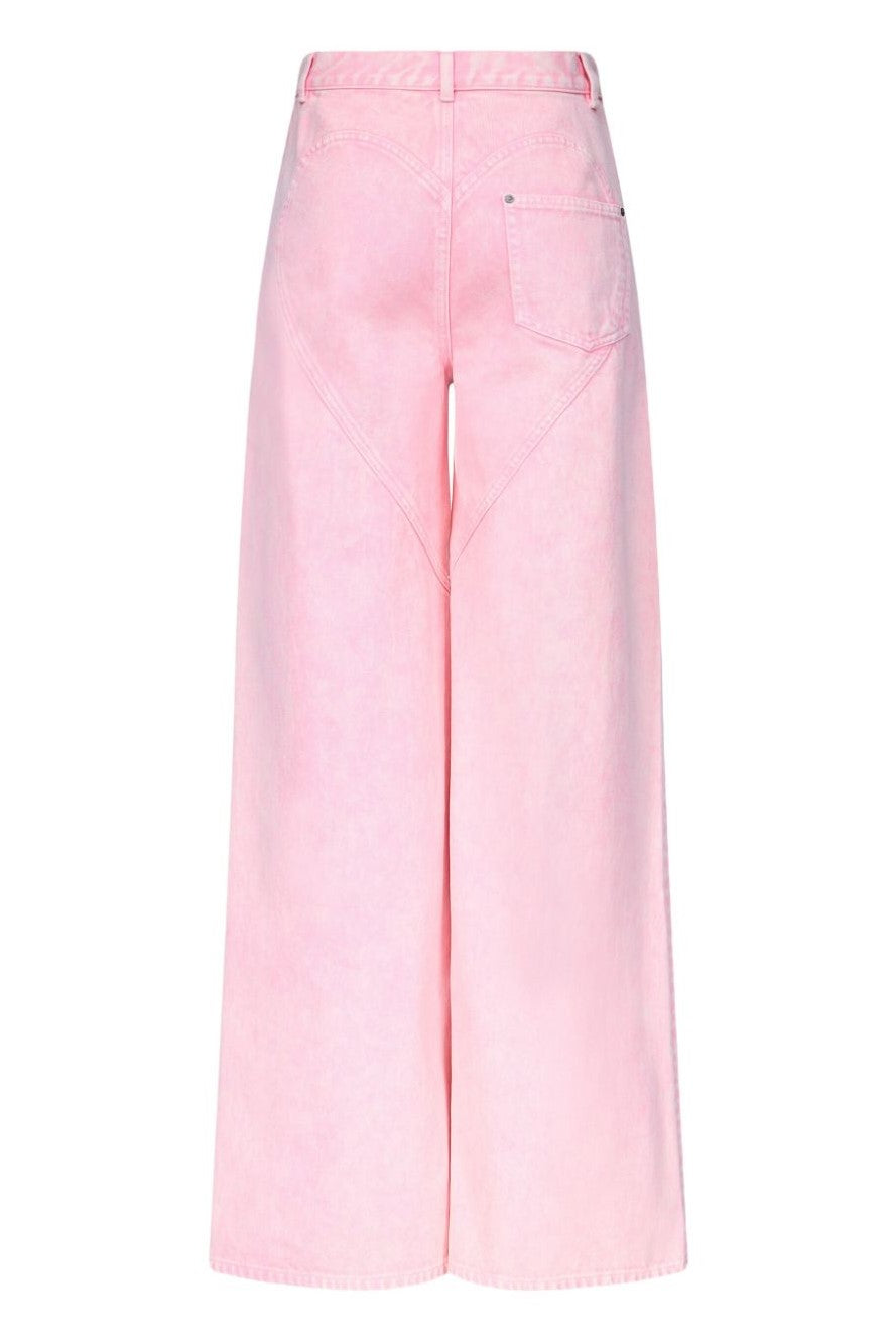 RHINESTONE CUTOUT JEANS - PINK PARTY NIGHT