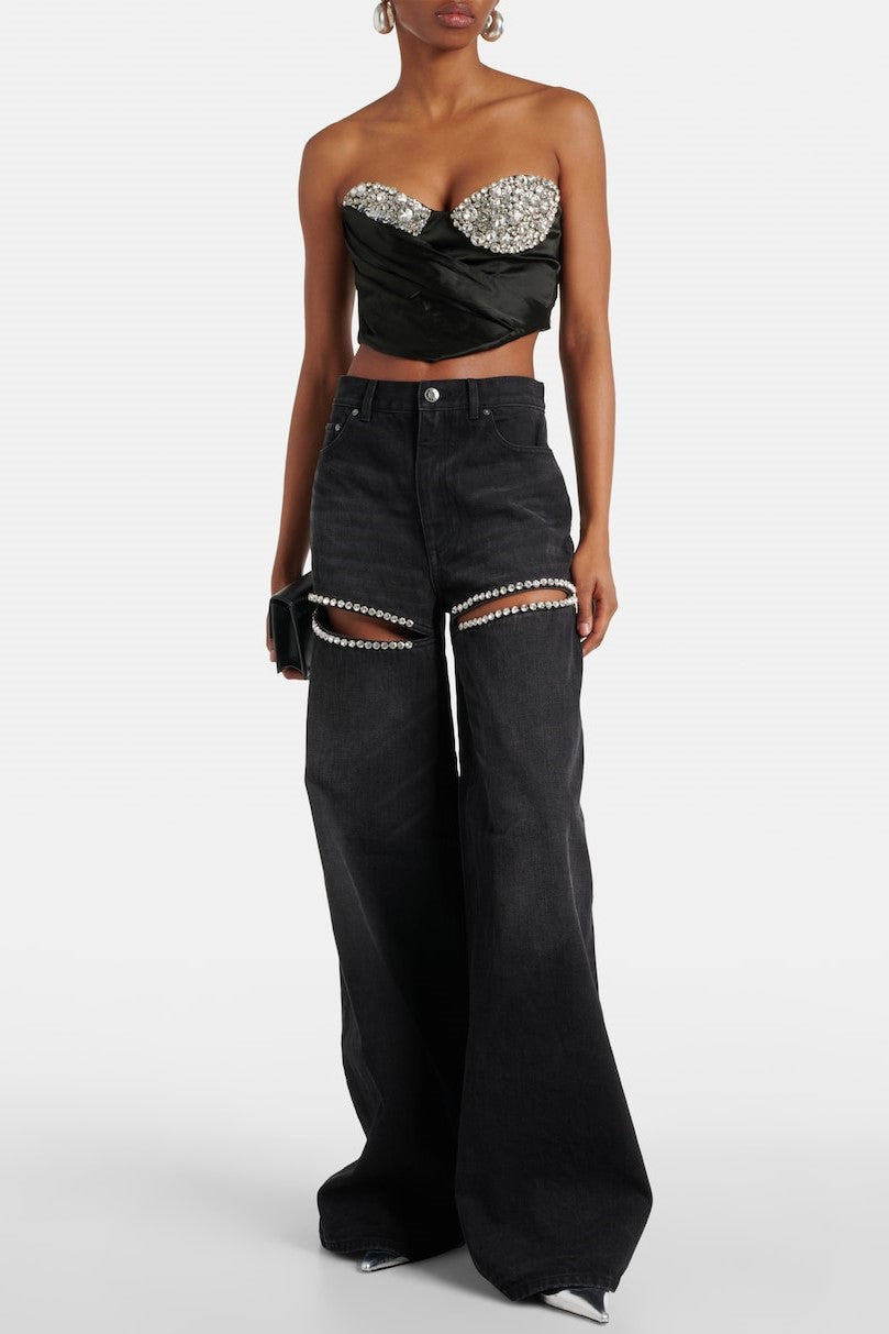 Maeia_Rhinestone_Cutout_Jeans_-_Black_5 MAEIA RHINESTONE CUTOUT JEANS - BLACK