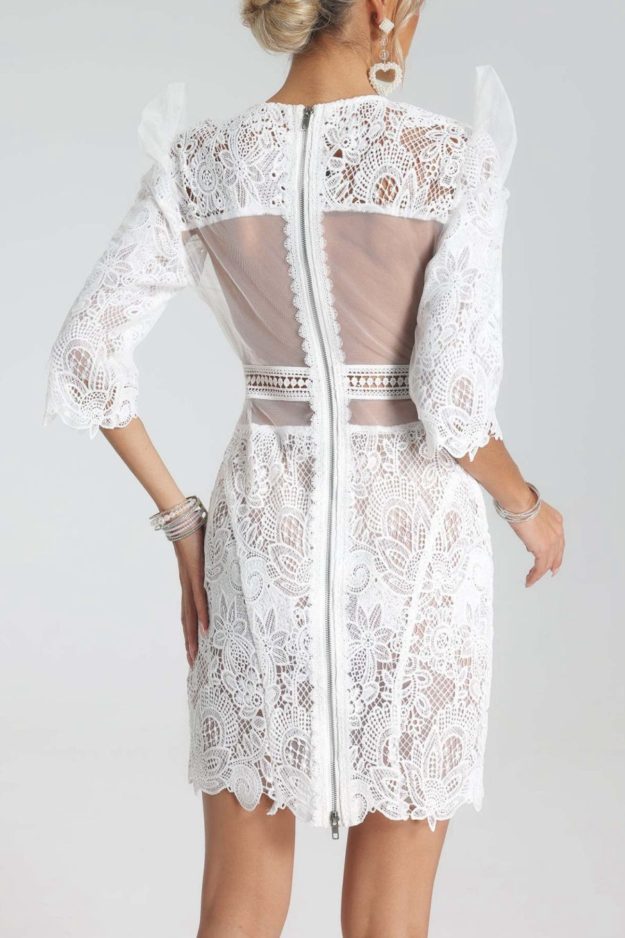 MAGNOLIA LACE MINI DRESS FOR EVENING
