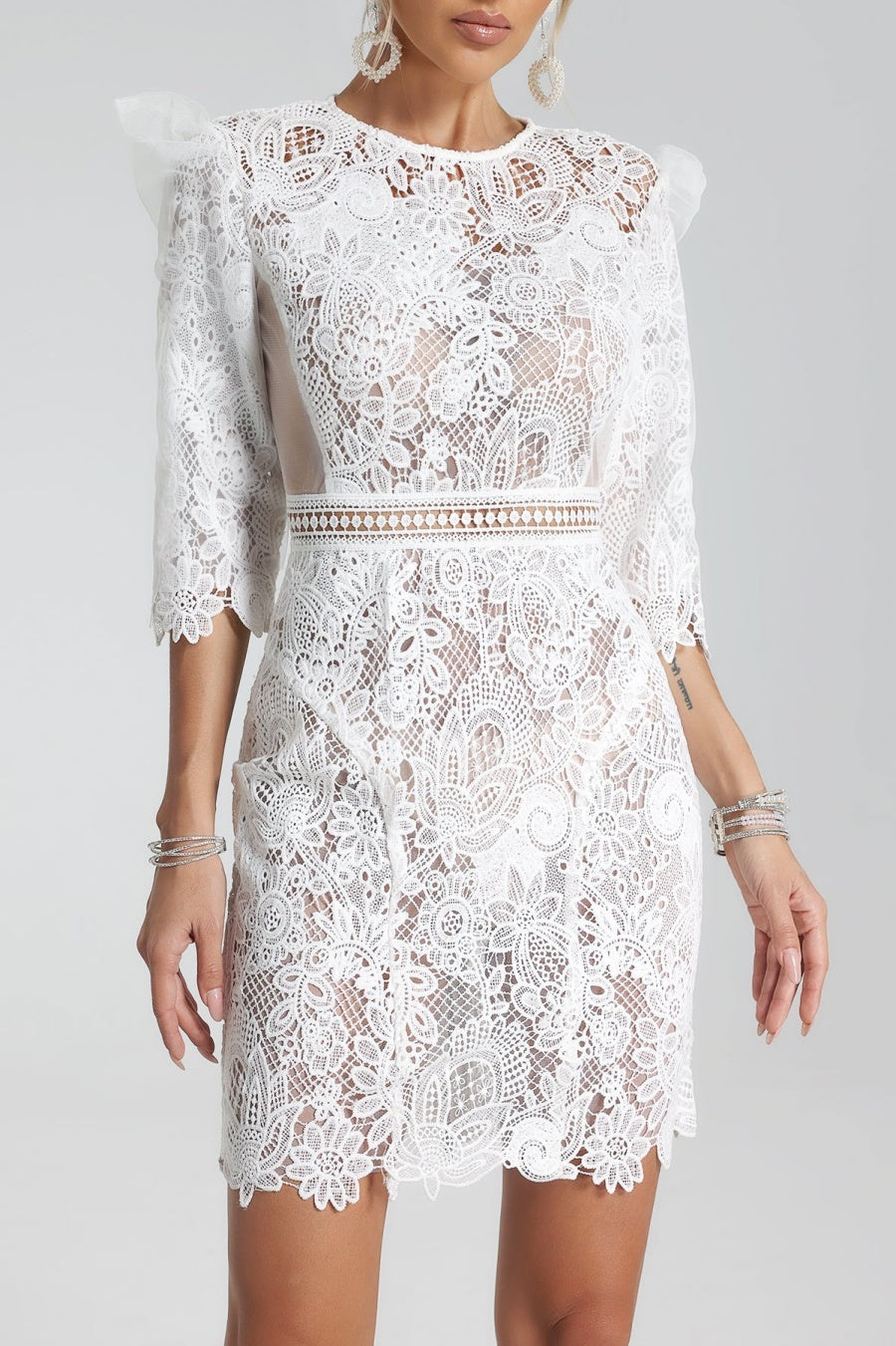 MAGNOLIA LACE MINI DRESS FOR EVENING