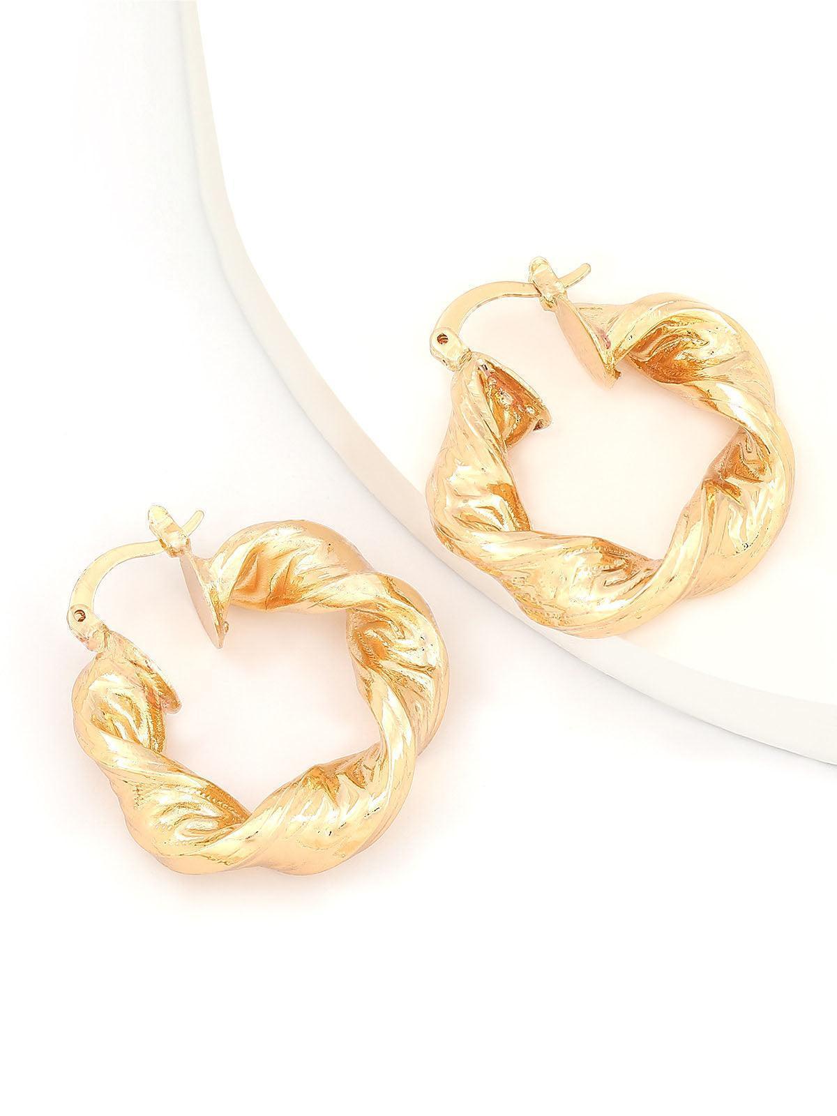 MAIA CHUNKY TWIST HOOPS, EVERYDAY STATEMENT EARRINGS