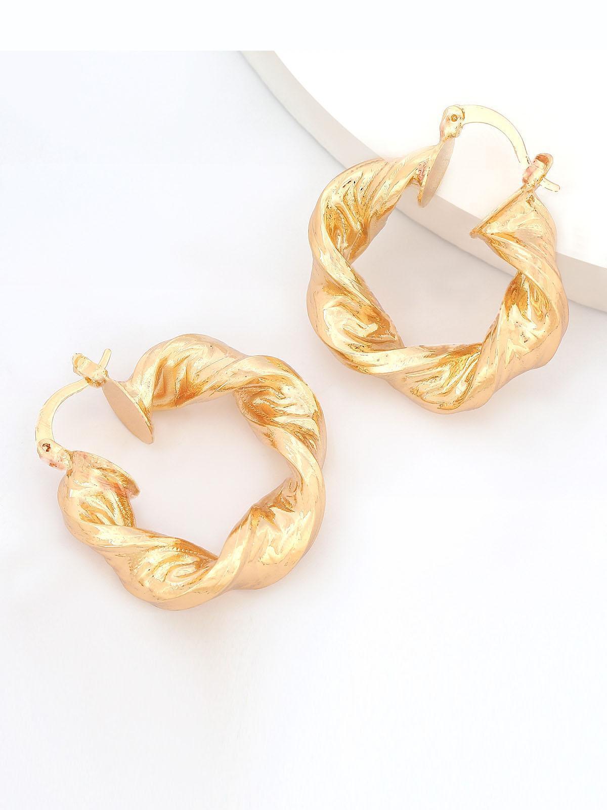 MAIA CHUNKY TWIST HOOPS, EVERYDAY STATEMENT EARRINGS
