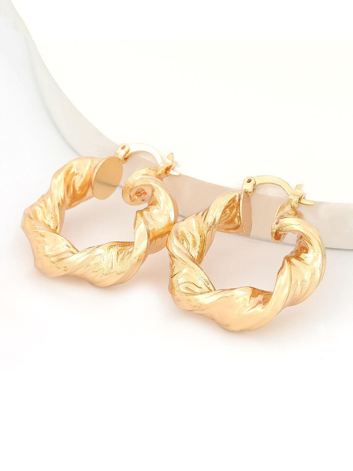 MAIA CHUNKY TWIST HOOPS, EVERYDAY STATEMENT EARRINGS