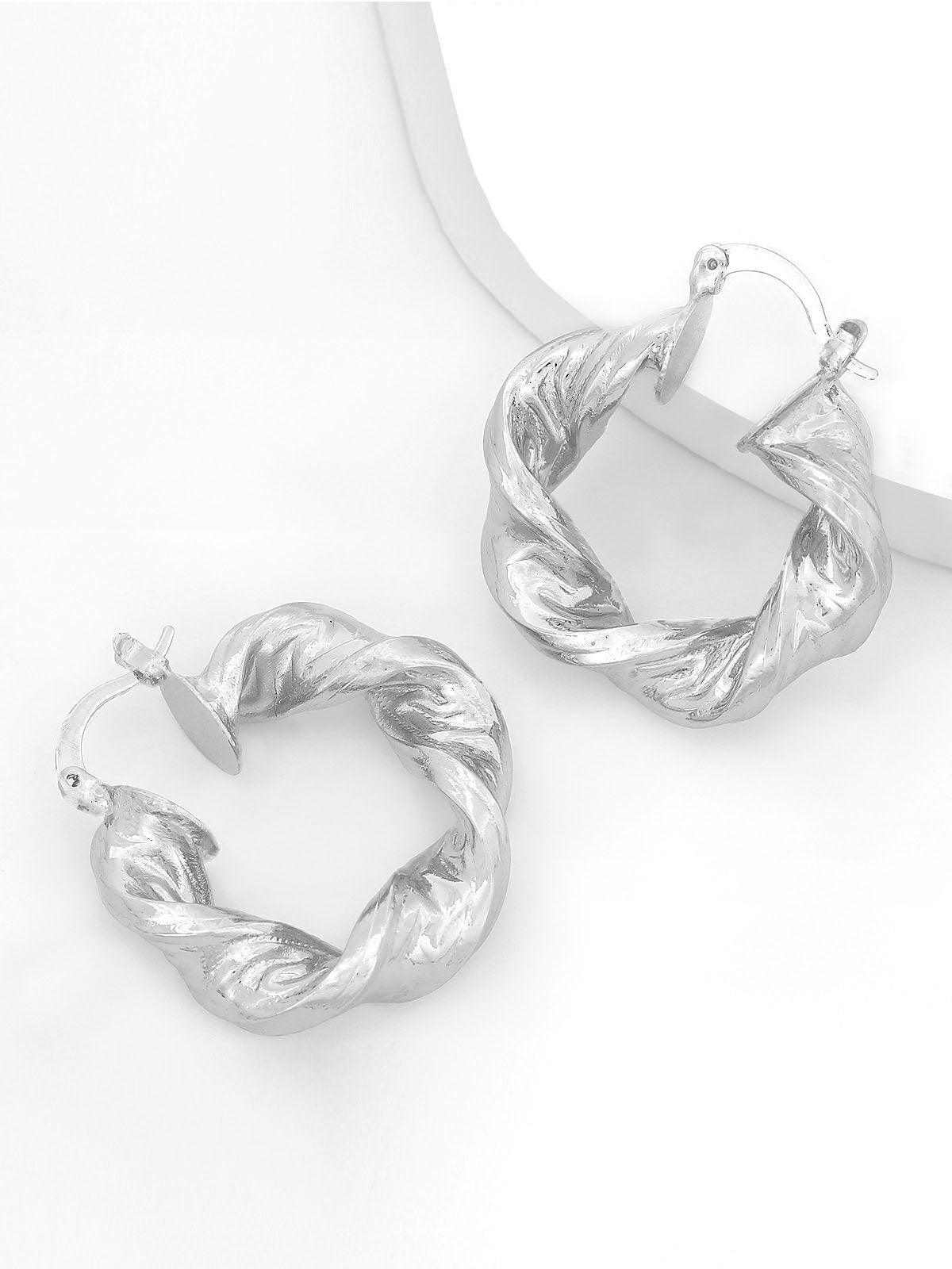 MAIA CHUNKY TWIST HOOPS, EVERYDAY STATEMENT EARRINGS