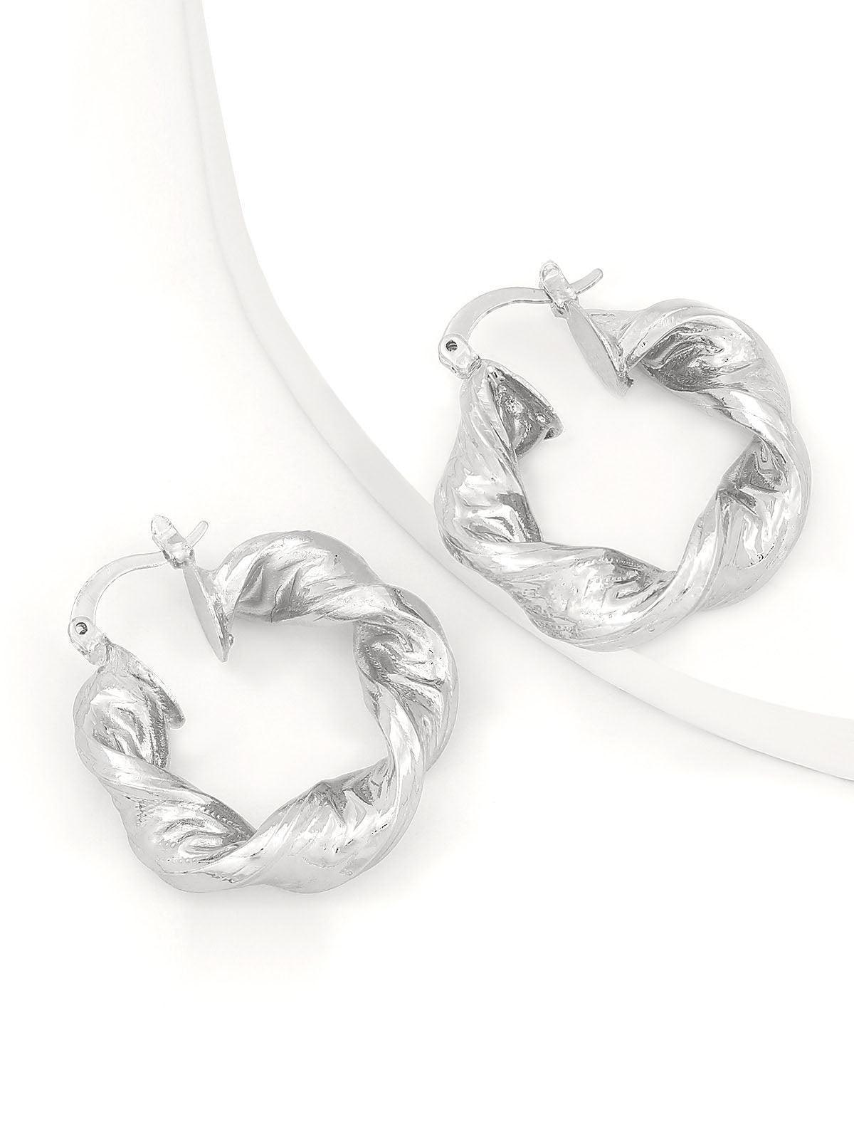MAIA CHUNKY TWIST HOOPS, EVERYDAY STATEMENT EARRINGS