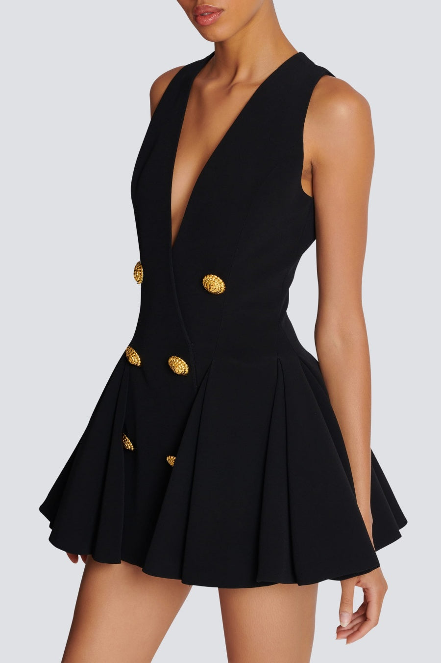 MAKIA PLEATED FLARED MINI DRESS FOR PARTY