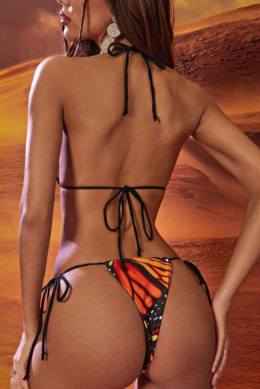 MARITZA ORANGE BUTTERFLY BIKINI SET VACATION