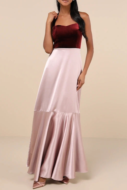 MESMERIZING MAUVE PINK HALTER MAXI DRESS, MIXED MEDIA