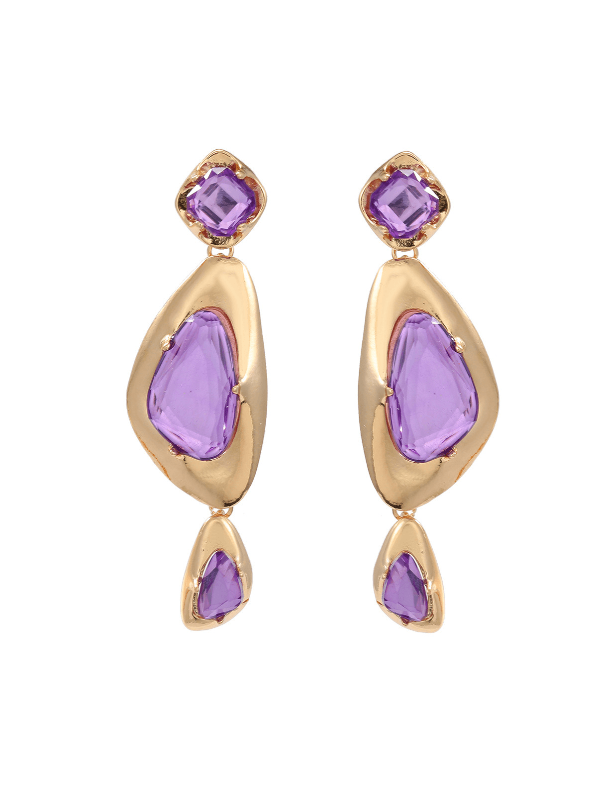 MikkoGeometricRhinestoneEarrings GEOMETRIC RHINESTONE EARRINGS FOR PARTY