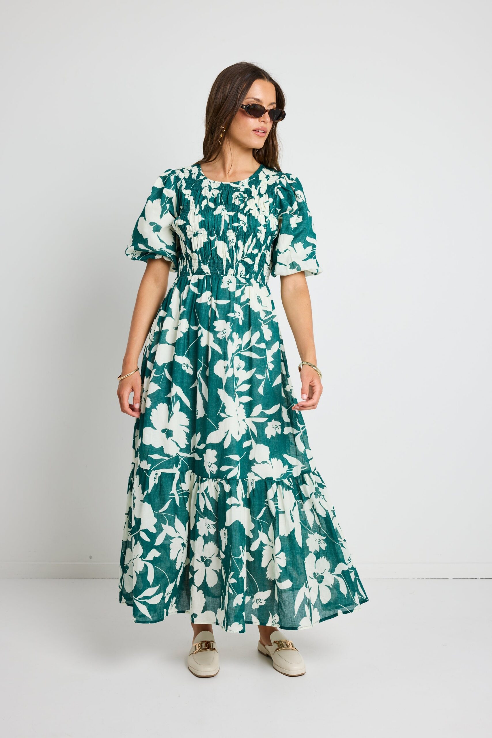 IVY + JACK MILANO TIERED MAXI DRESS