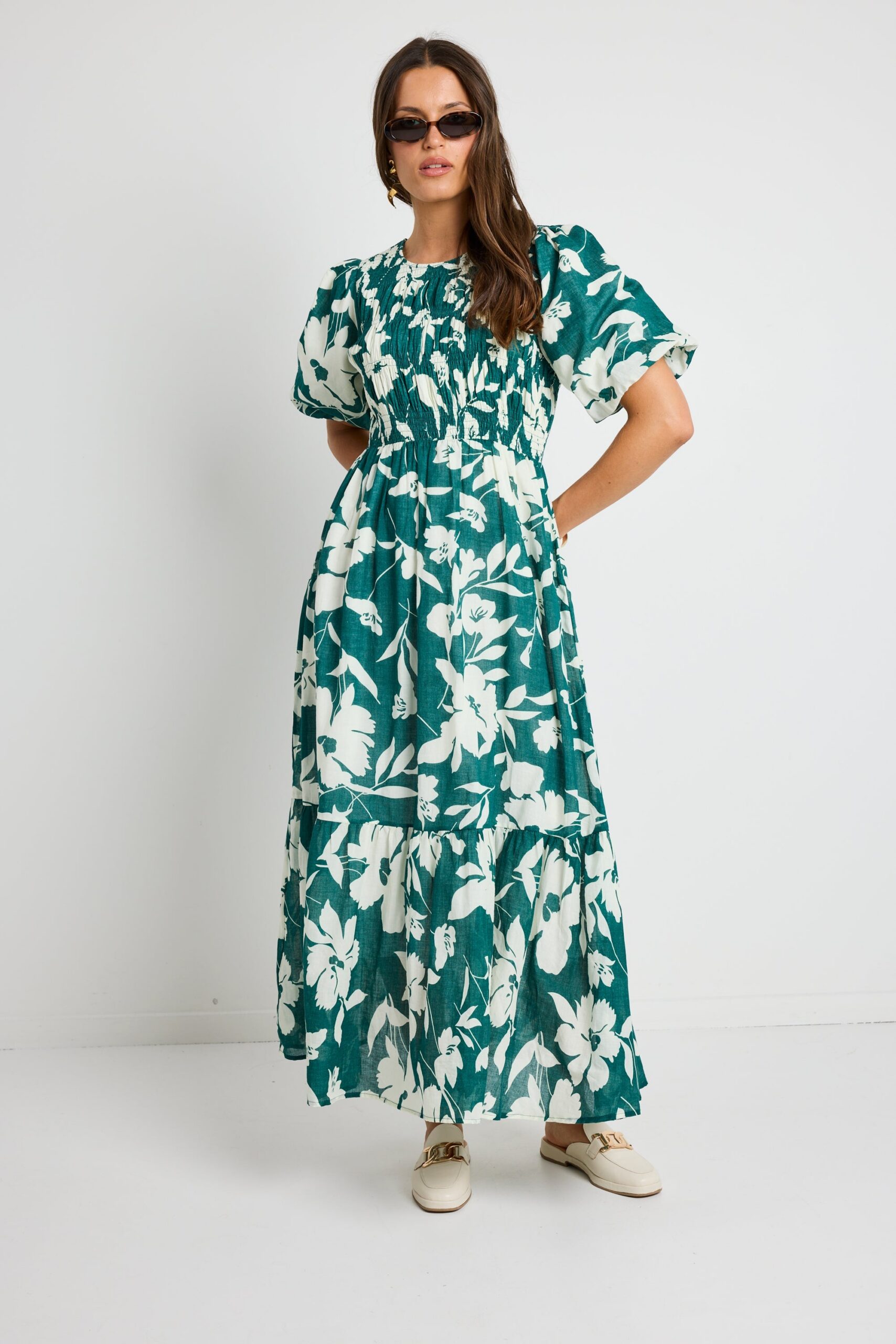 IVY + JACK MILANO TIERED MAXI DRESS