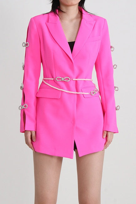 MILENA PEARL BOW BLAZER DRESS