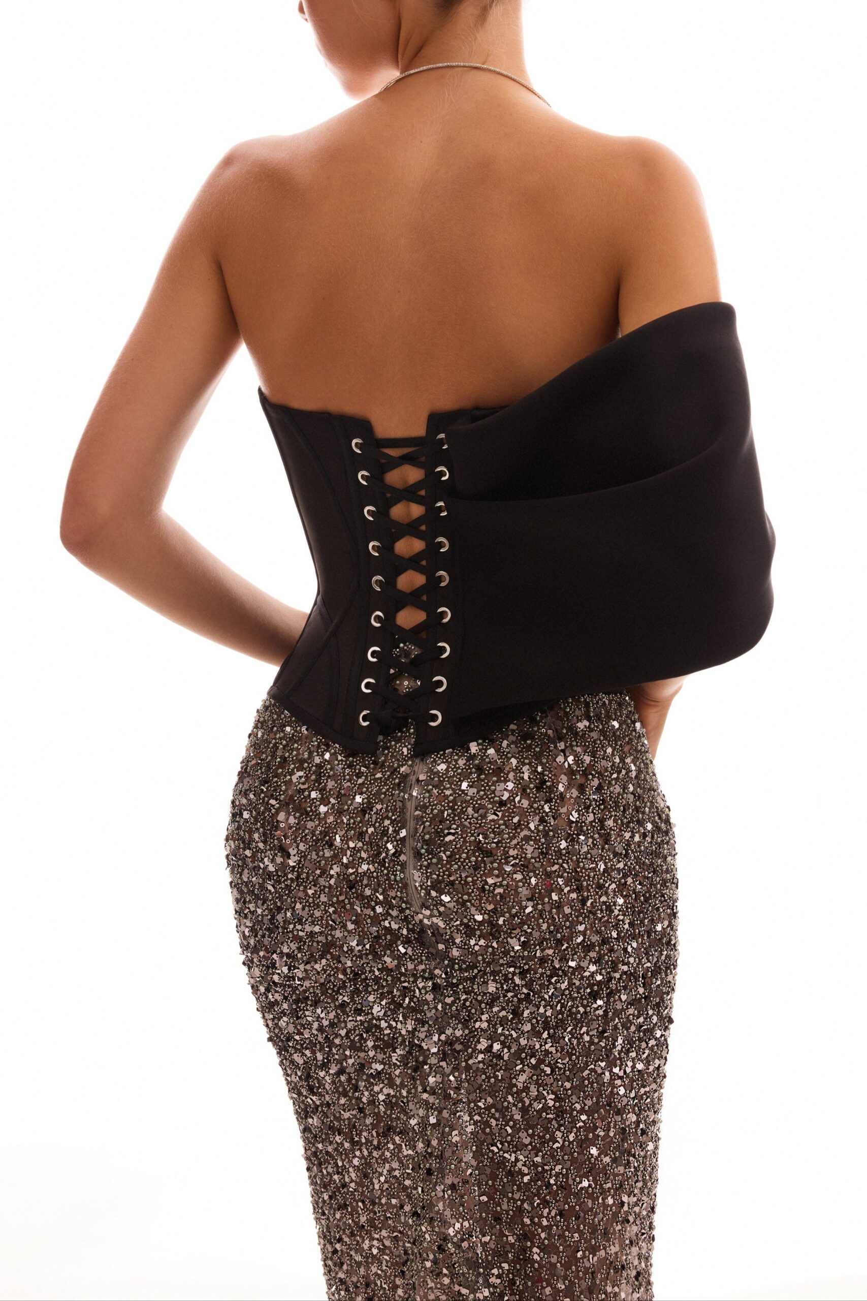 Milla_August_prom23008 SILVER SEQUIN FITTED MAXI SKIRT, MIDNIGHT PARTY