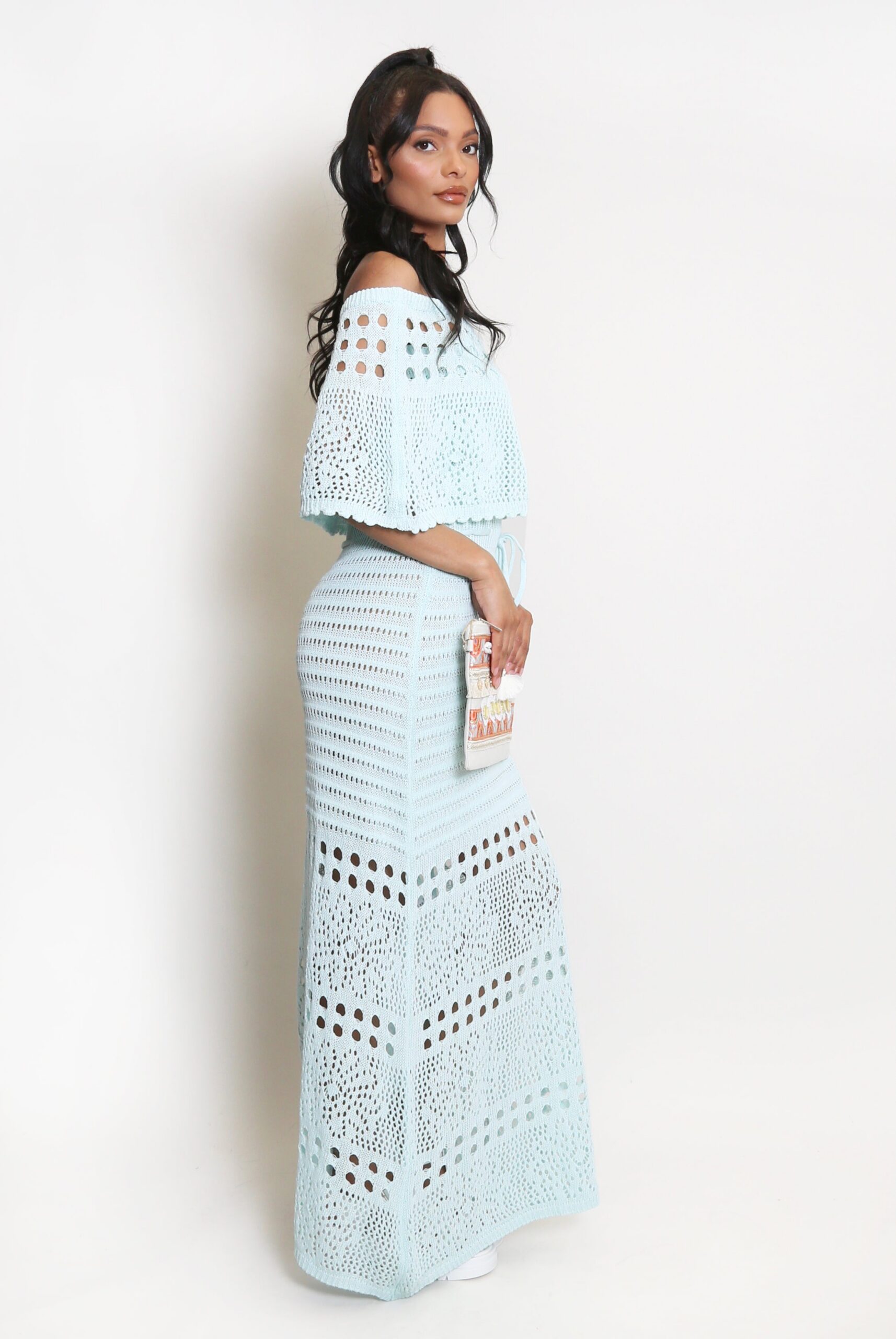 CROCHET BANDEAU MAXI DRESS, BEACH WEDDING GUEST