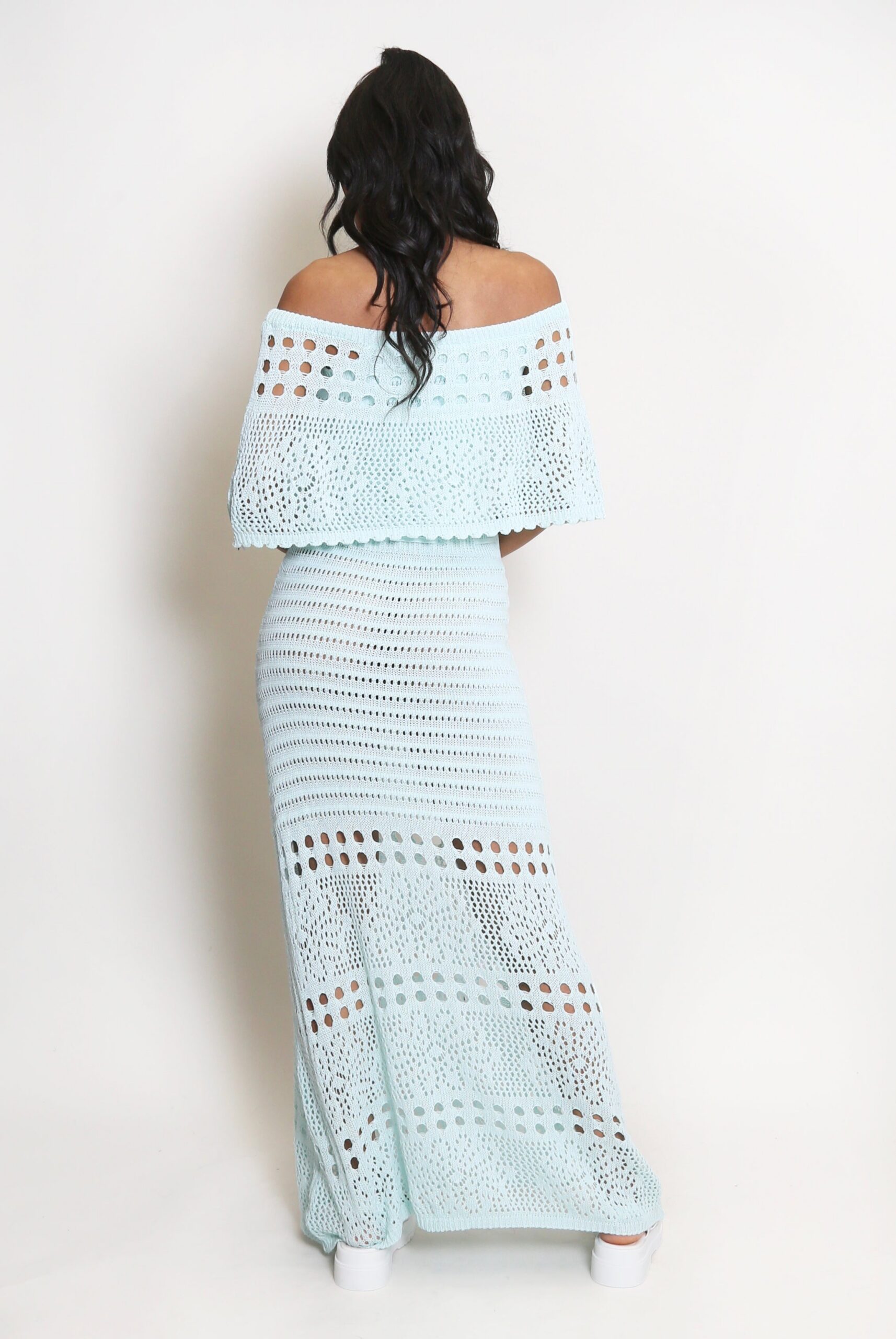 CROCHET BANDEAU MAXI DRESS, BEACH WEDDING GUEST