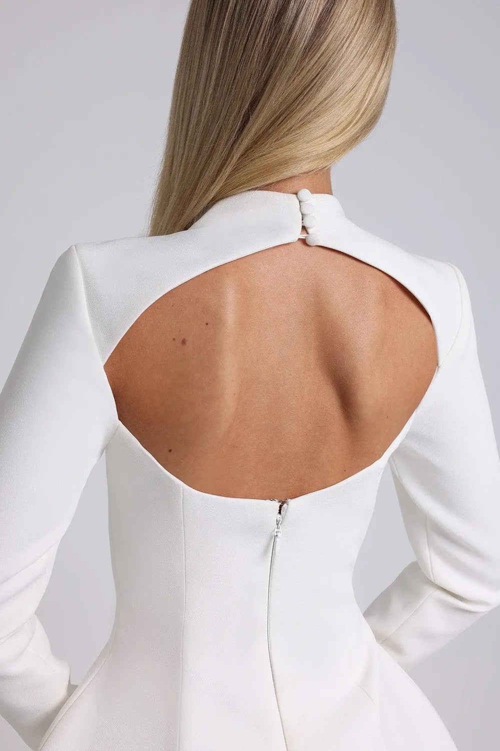 MOLLY OPEN BACK LONG SLEEVE MINI DRESS FOR PARTY