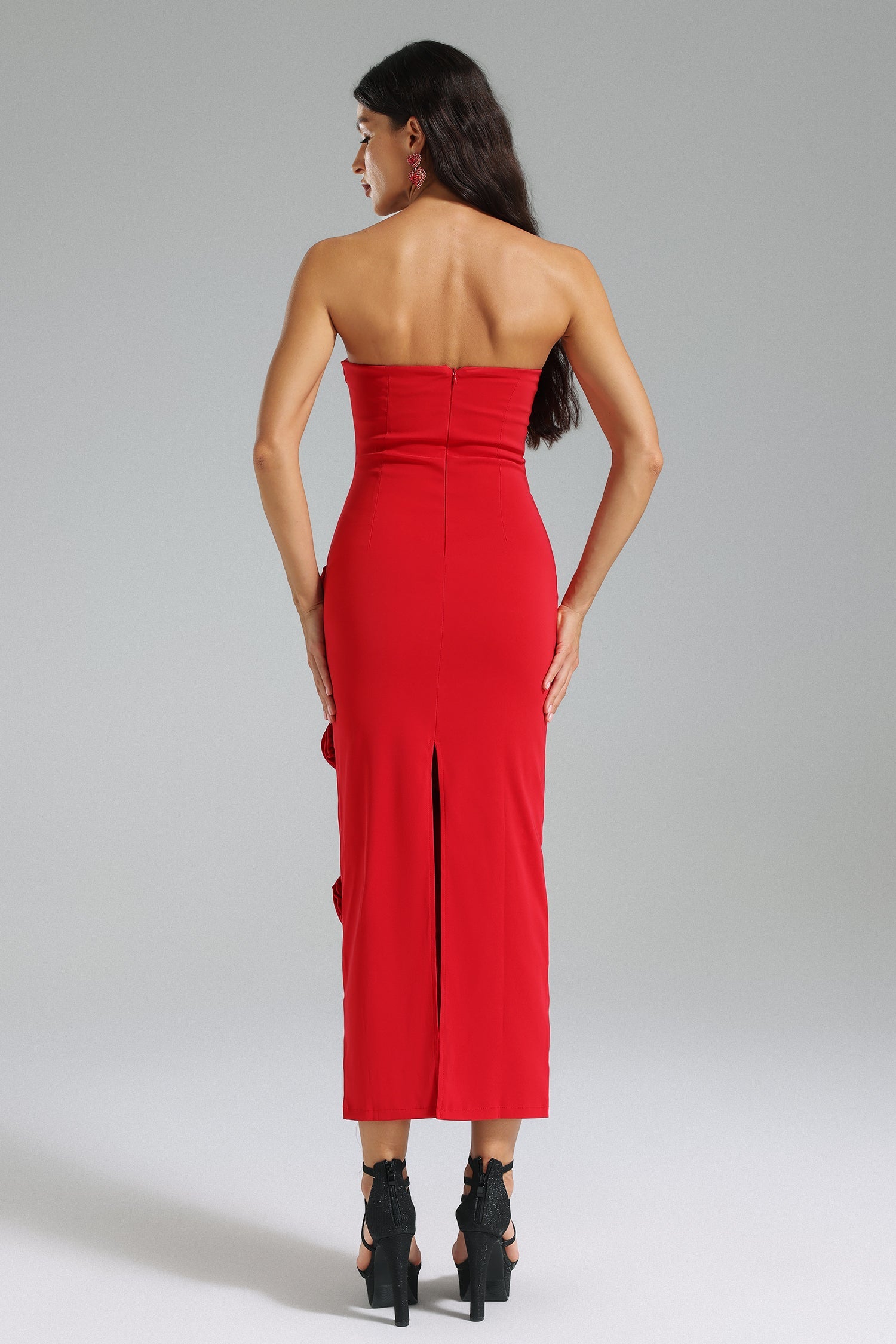 MORWENNA FLOWER BANDAGE DRESS, STRAPY PARTY MINI