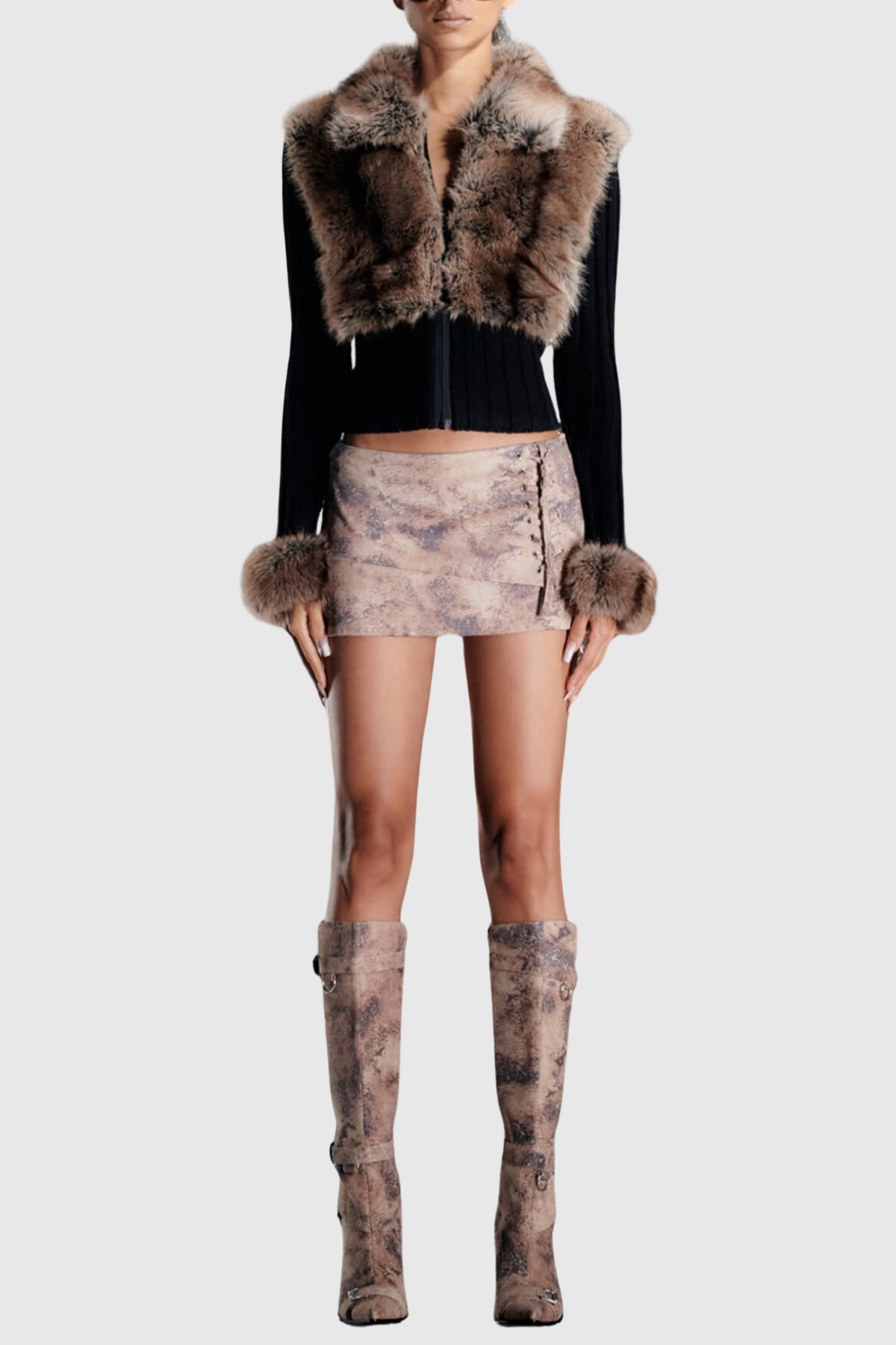 MotokoFauxFurKnitCoat_5 GERALDINE FAUX FUR KNIT COAT WINTER OUTERWEAR