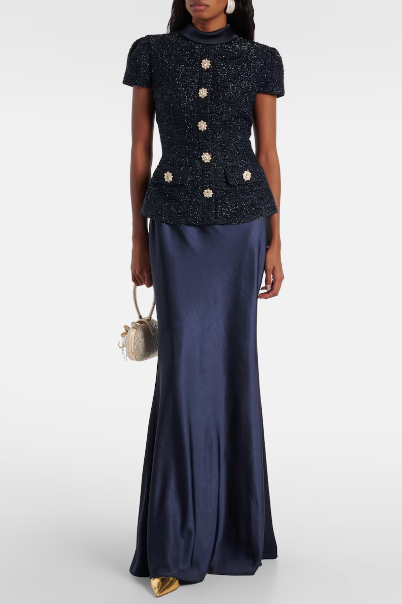MUNOZ METALLIC TWEED TWO-PIECE SET FOR EVENTS