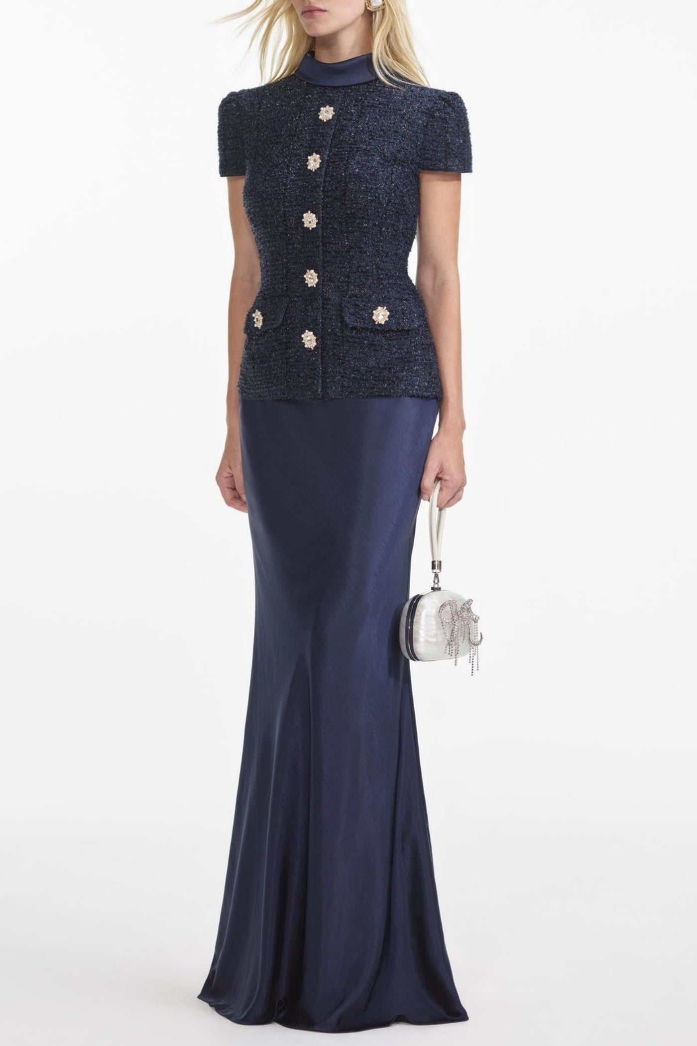 MUNOZ METALLIC TWEED TWO-PIECE SET FOR EVENTS