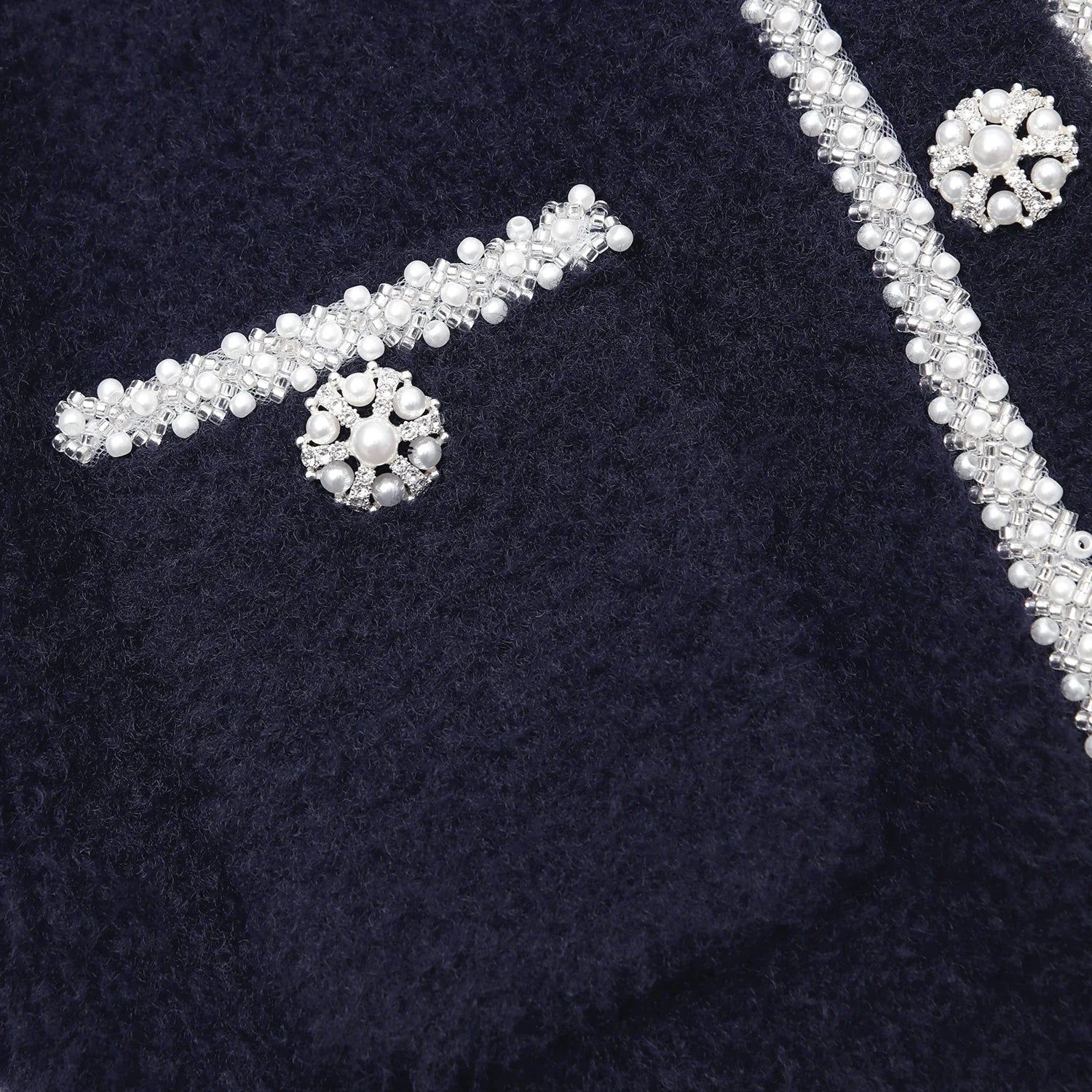 NAVY BOW CARDIGAN SOFT KNIT, CASUAL ELEGANCE