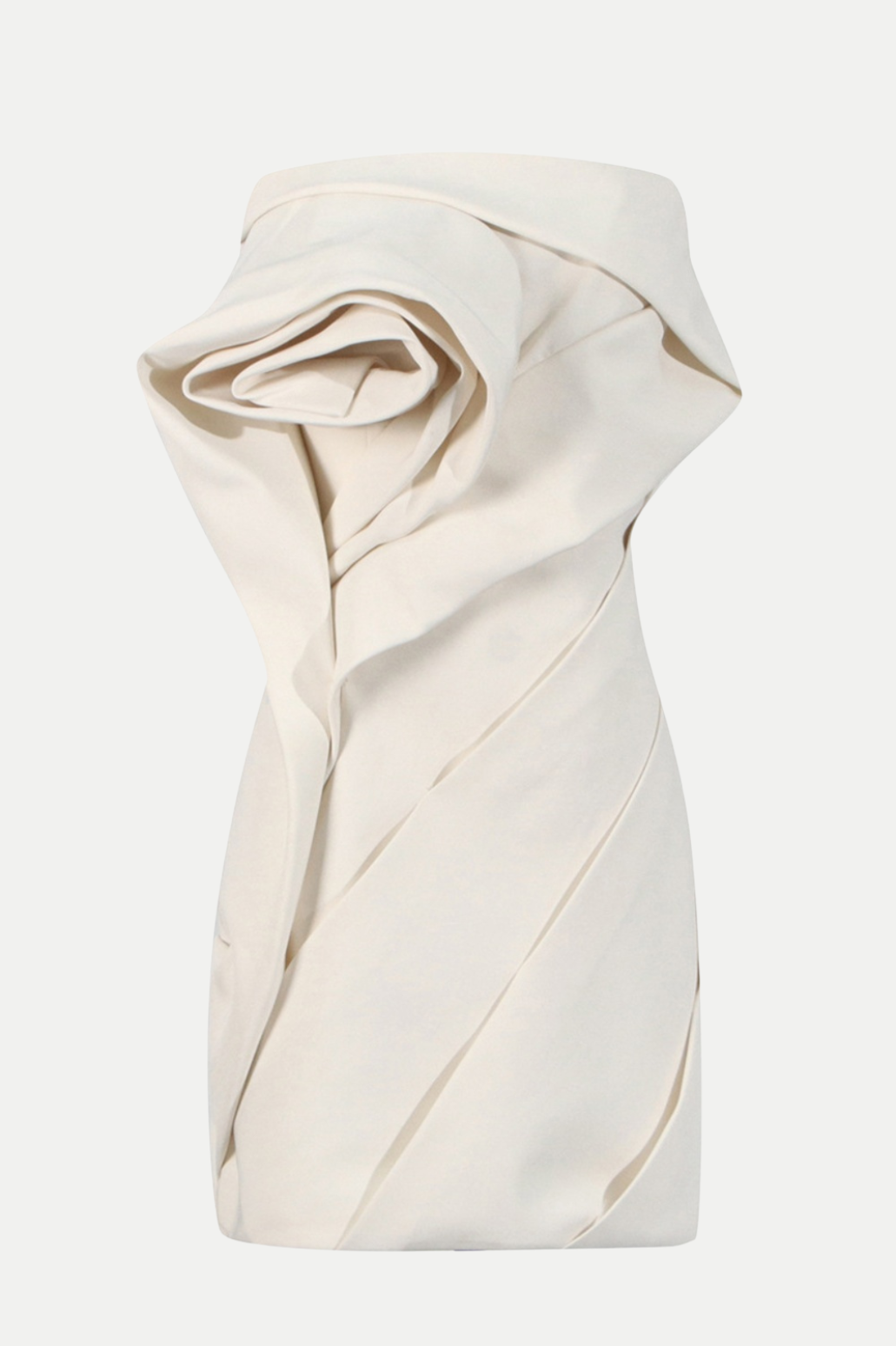 NAYLOR FLORAL STRAPLESS MINI DRESS BEIGE