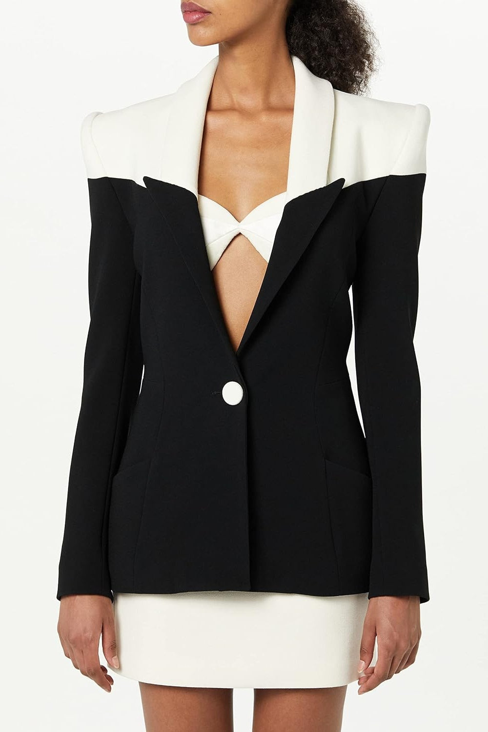 NERISSA PATCHWORK BLAZER TWO-PIECE SET
