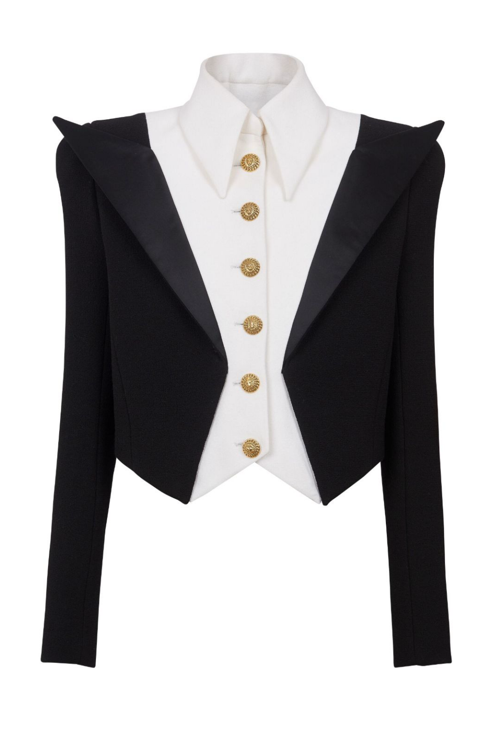 NERISSA SPENCER CROP BLAZER - BUTTONED WORK JACKET