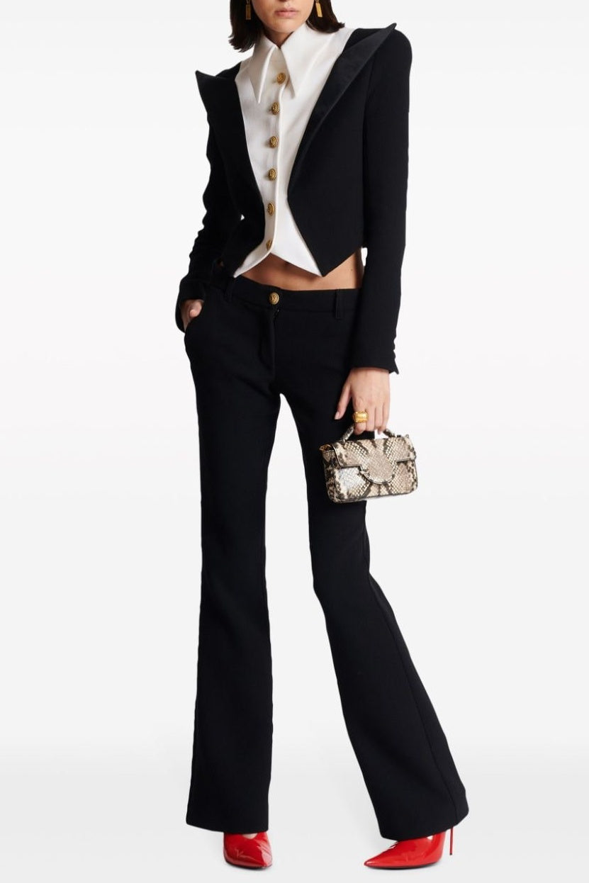 NERISSA SPENCER CROP BLAZER - BUTTONED WORK JACKET