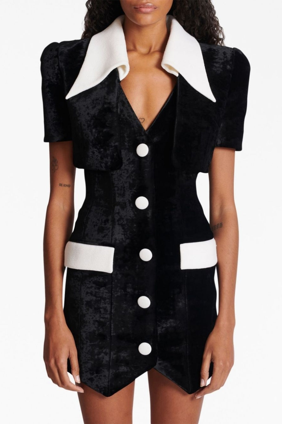 NIA VELVET V-NECK MINI DRESS FOR PARTY NIGHT OUT