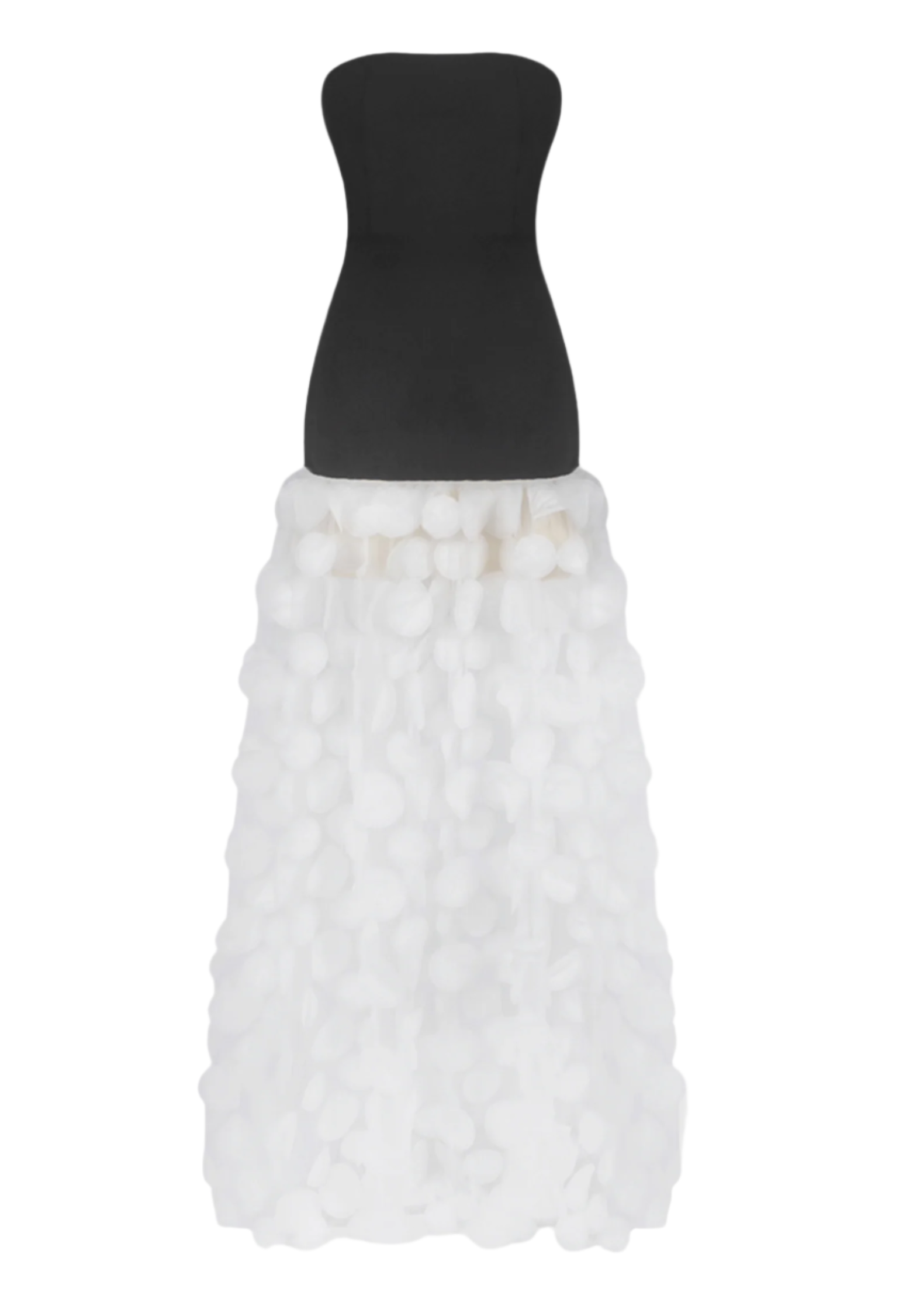 NodinStraplessDotMeshMaxiDress-White_8 NODIN STRAPLESS DOT MESH MAXI DRESS WHITE