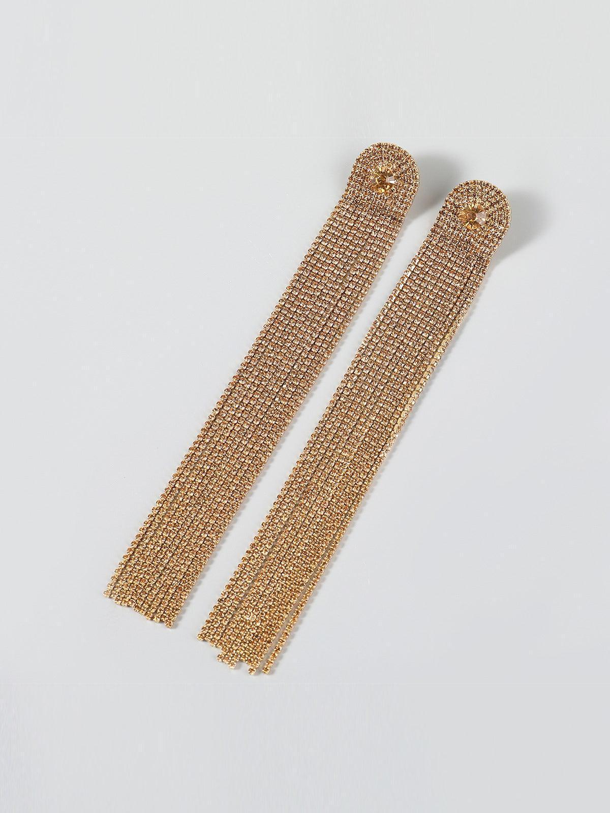 NOLA MULTI CRYSTAL TASSEL EARRINGS FOR PARTY