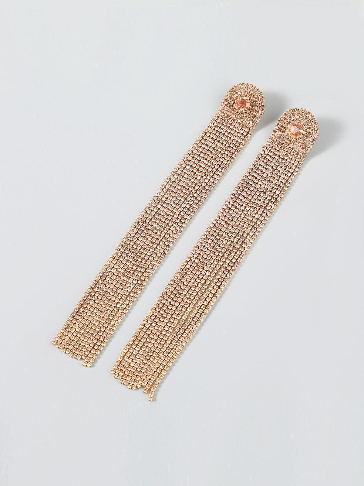 NOLA MULTI CRYSTAL TASSEL EARRINGS FOR PARTY