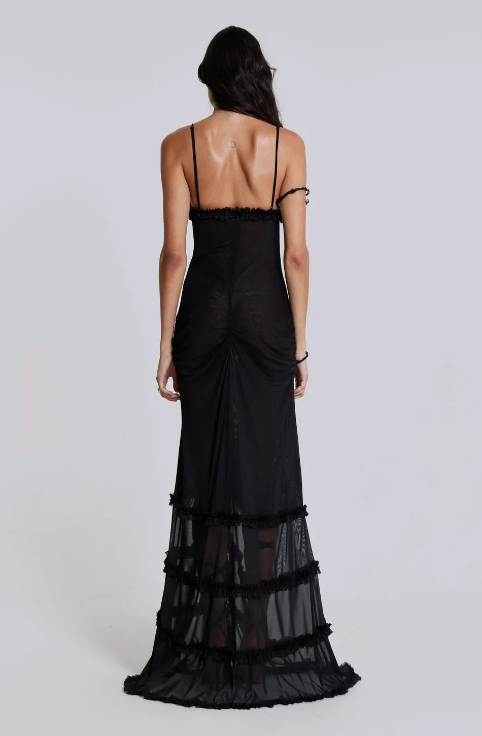 NORAH PRINTED MAXI DRESS BLACK