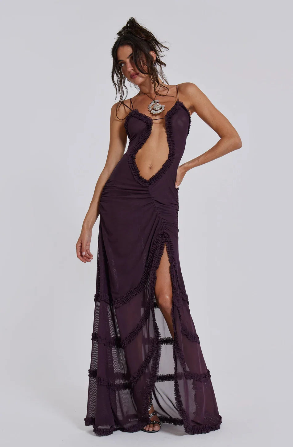 NORAH PRINTED MAXI DRESS, PURPLE, BOHO VACATION