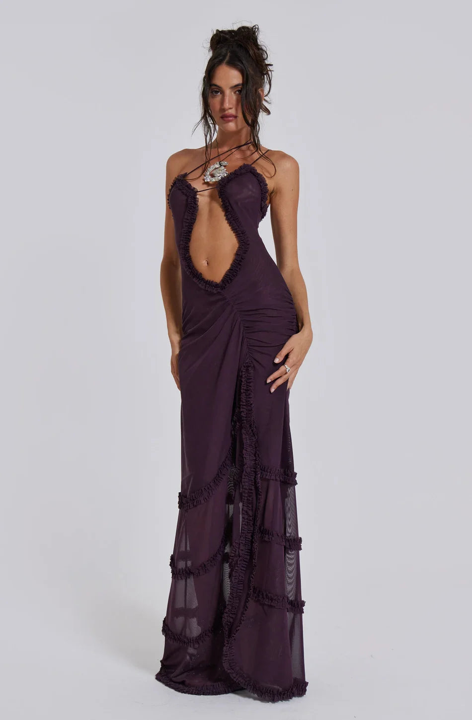 NORAH PRINTED MAXI DRESS, PURPLE, BOHO VACATION