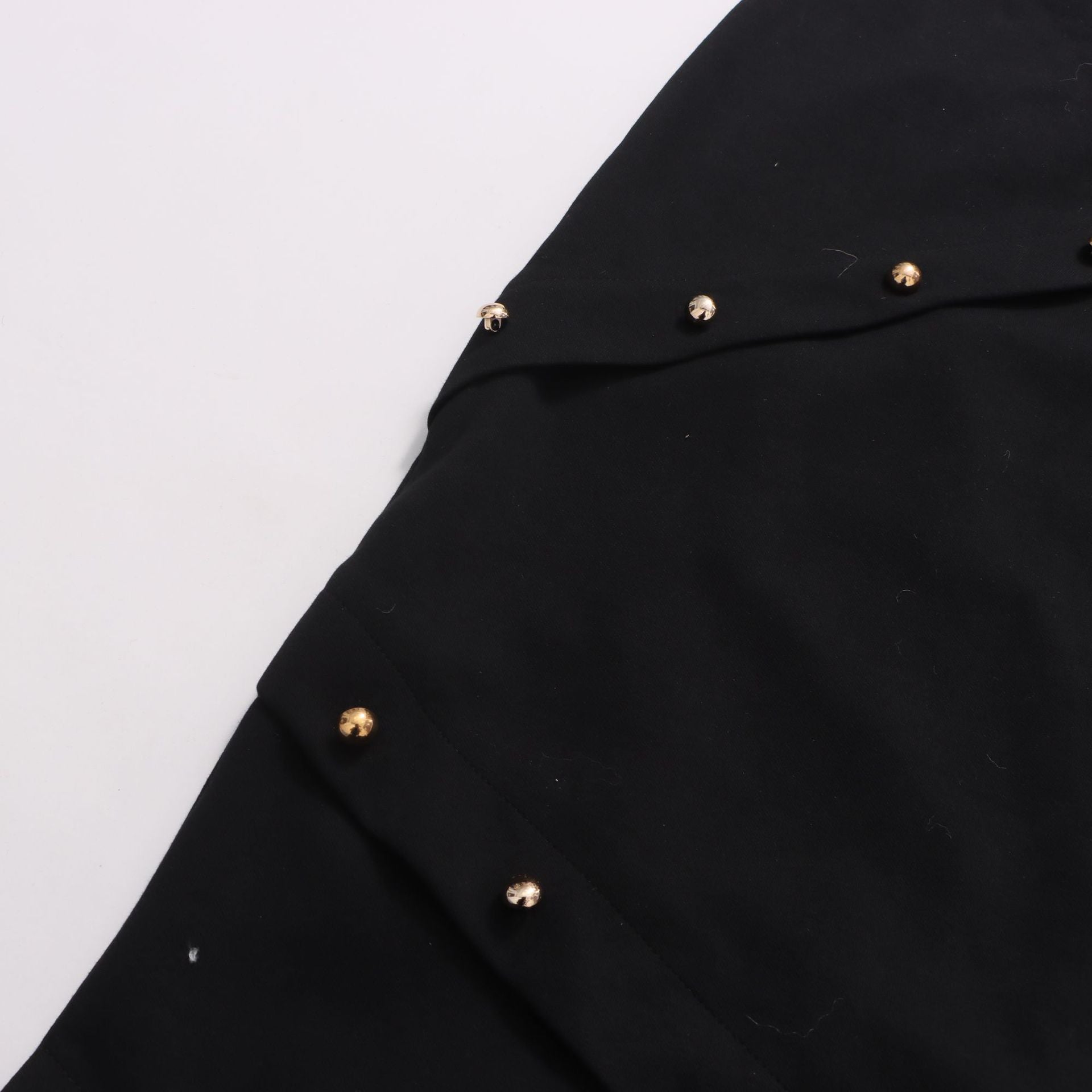 BUTTON-EMBELLISHED COTTON-JERSEY MAXI SKIRT SUIT
