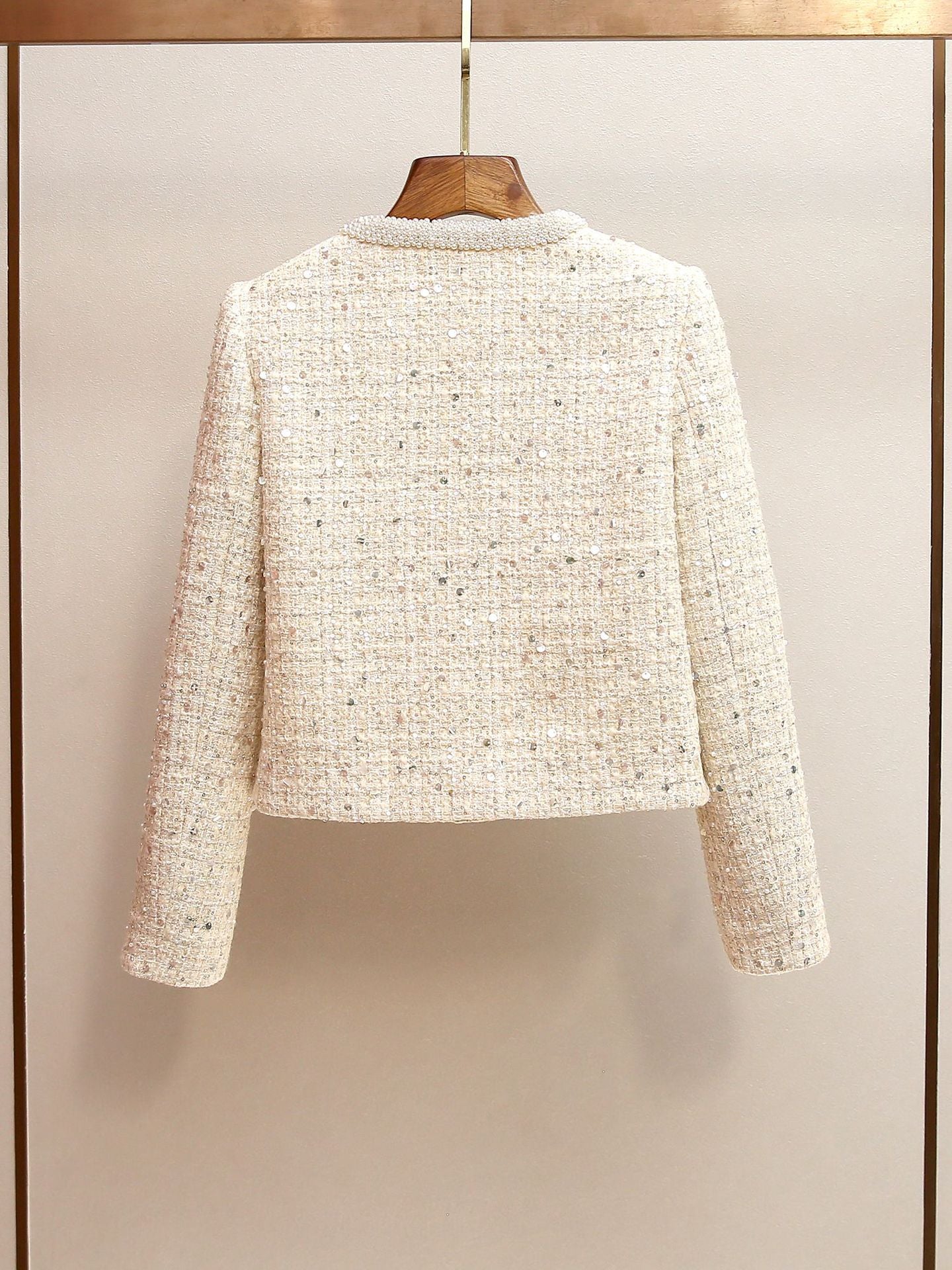 LILLIAN CREAM BOUCLE JACKET | EMBELLISHED WEDDING BLAZER