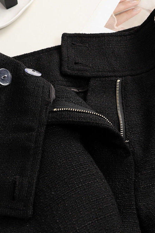 BLACK HALTER TOP & WIDE LEG PANTS SUIT