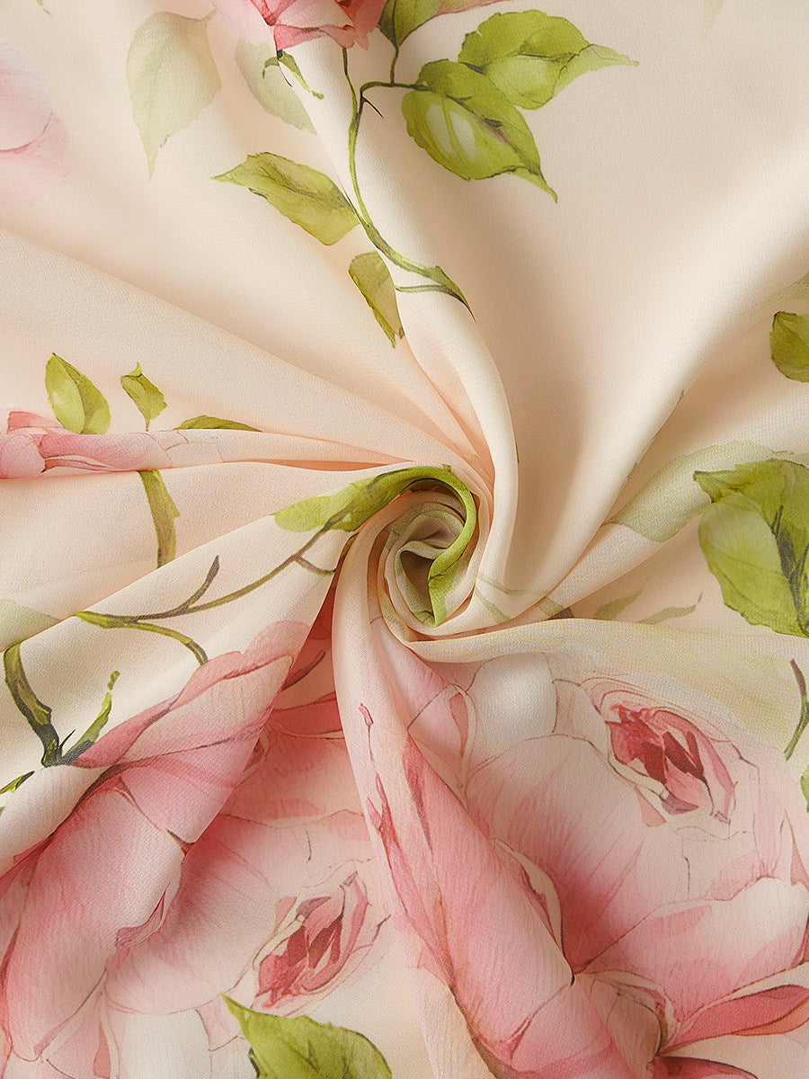 FLORAL MIDI DRESS FOR WEDDING GUEST