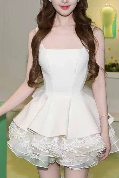O1CN010cLoSO1qinNo6HI3b__2222067565530-0-cib WHITE SQUARE NECK CORSET LACE MINI DRESS