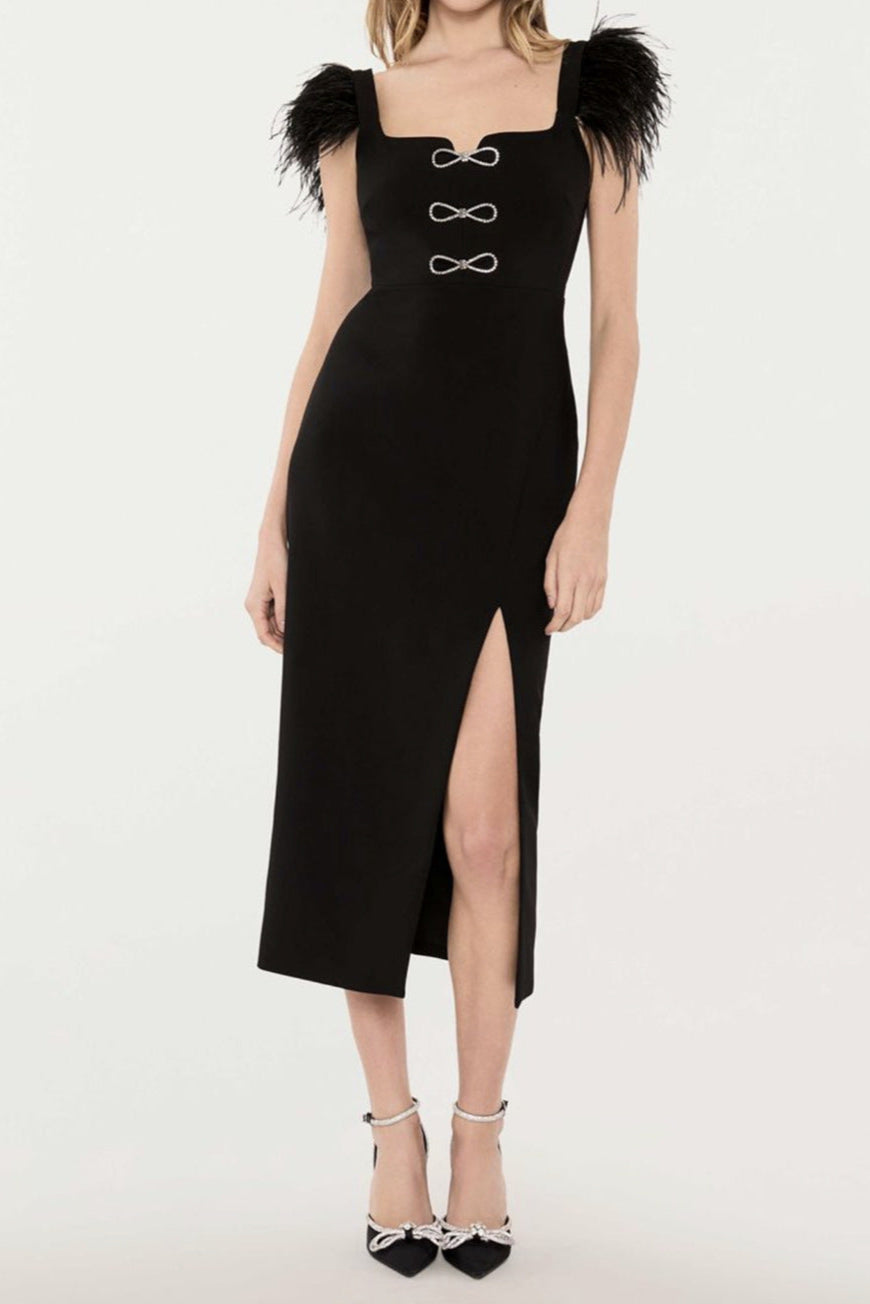 O1CN011JTH1D1V4qfsHhplc__1663772600 JOSEPHINE BOW HIGH SLIT BANDAGE MIDI DRESS