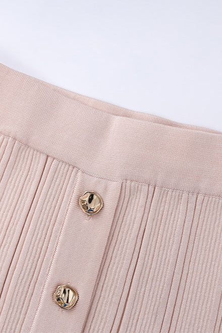 EARTHA KNITTED DRESS SET, SLEEVELESS APRICOT OCCASION