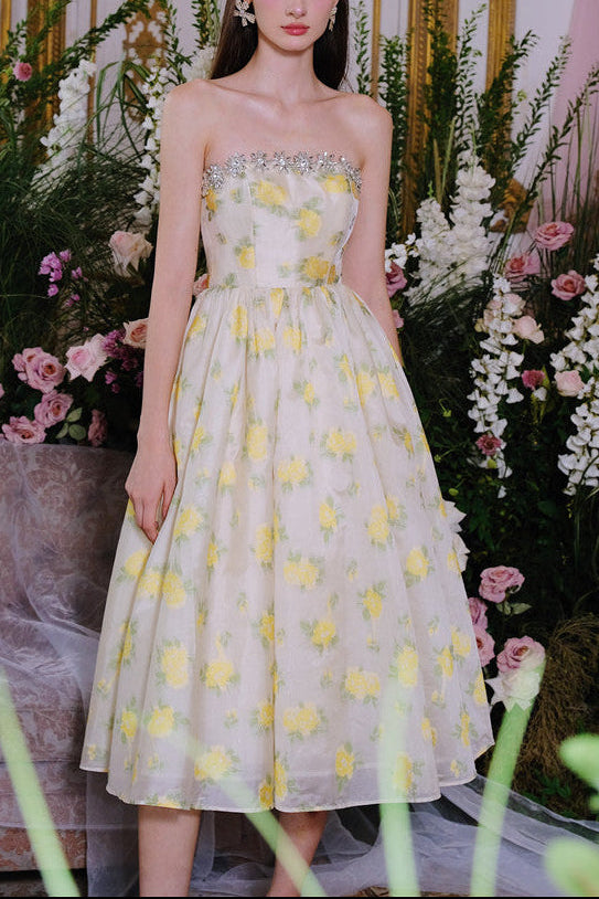 O1CN011P8SDv21VvkKPanyO__75356991 LEMON YELLOW STRAPLESS LONG COCKTAIL DRESS