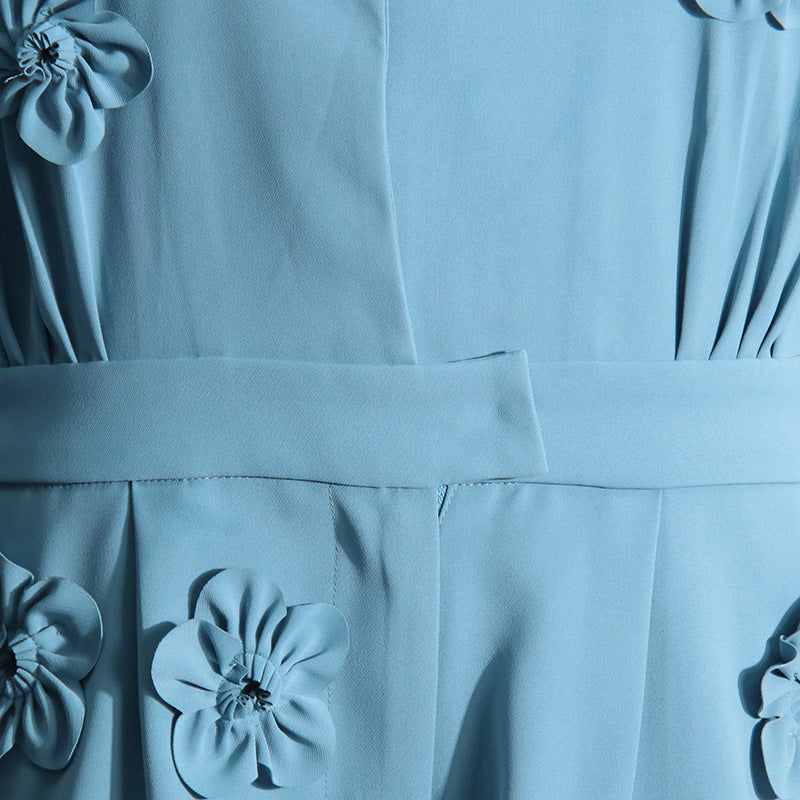 FLORAL EMBELLISHED ROMPER FOR WEDDING GUEST